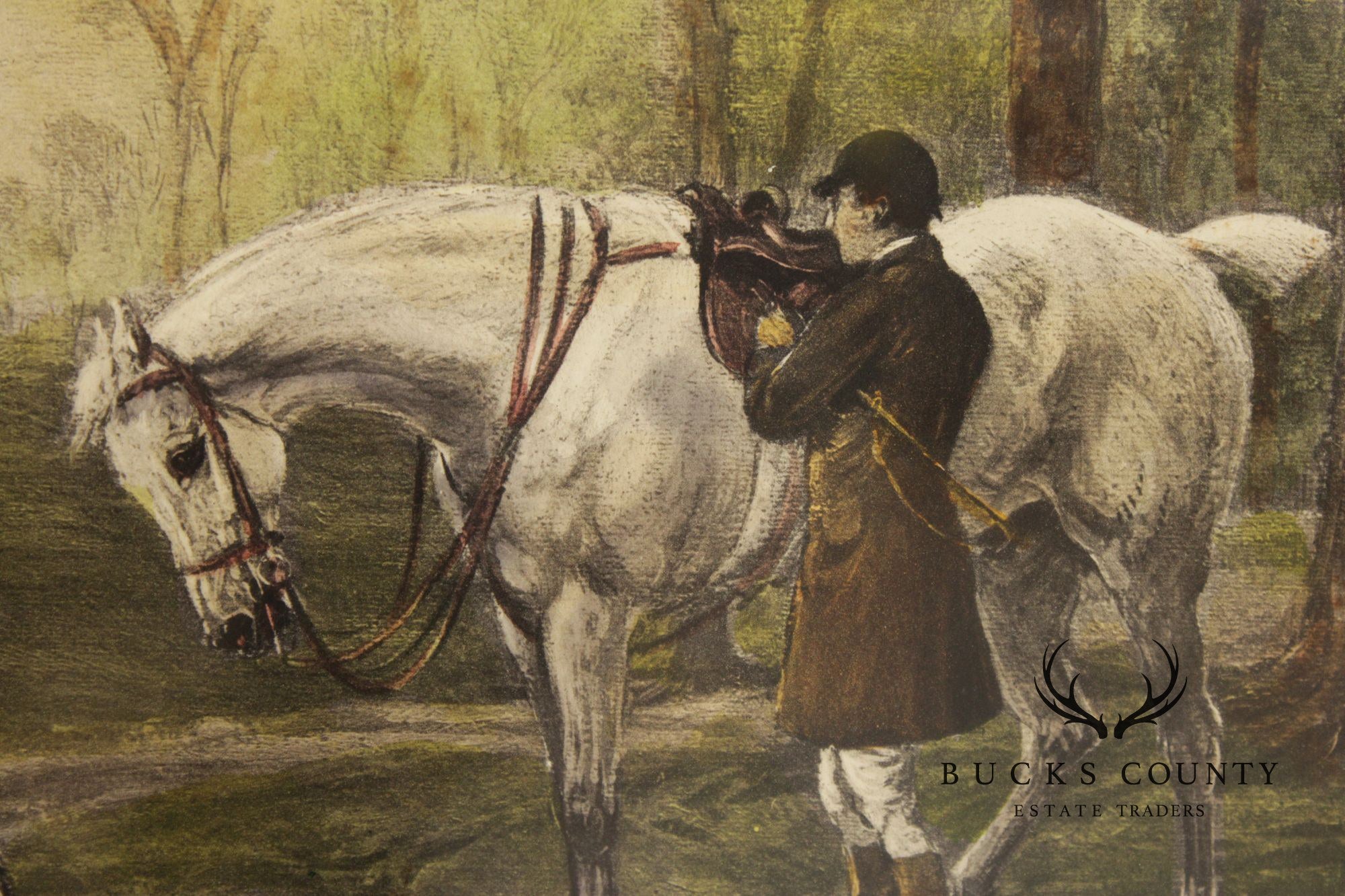 Heywood Hardy Framed Fox Hunt Print, 'Presenting the Brush'
