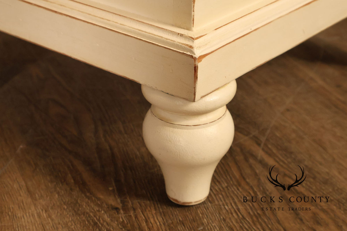 Coastal Style Pair of Painted Bedside Cabinets