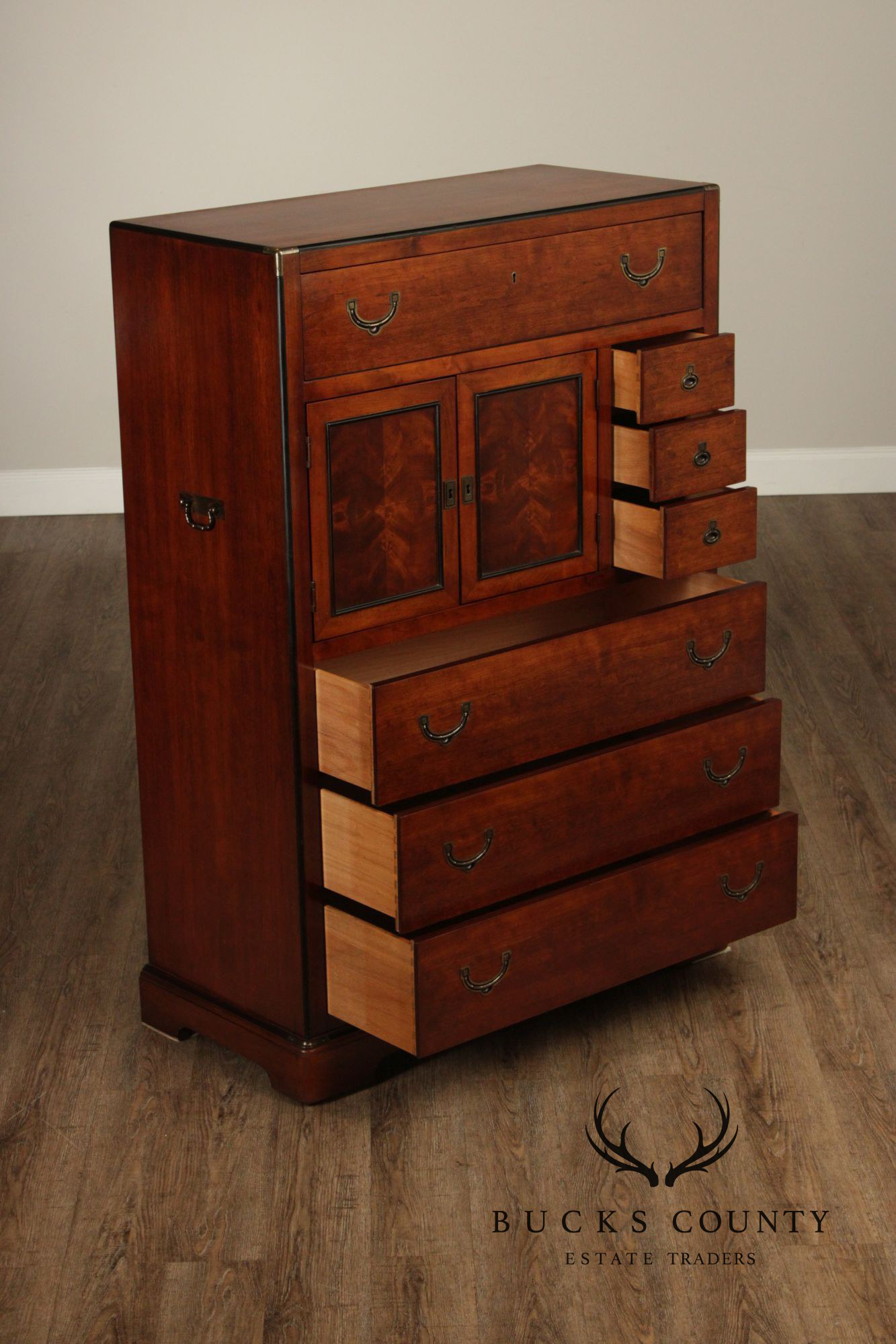 National Mt. Airy Campaign Style Tall Chest