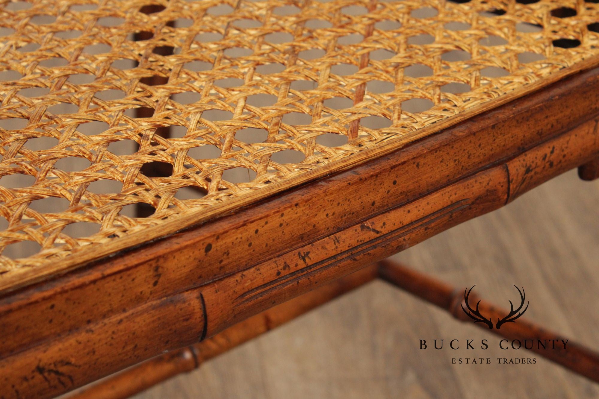 Chinese Chippendale Style Faux Bamboo Armchair