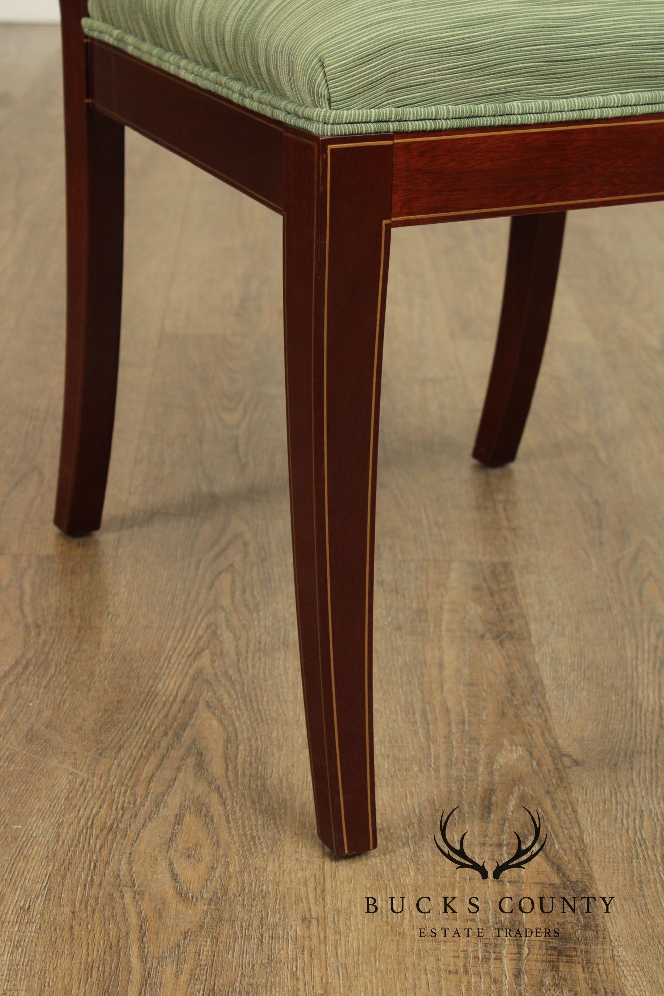 Kindel Empire Style Set of Eight Mahogany Dining Chairs