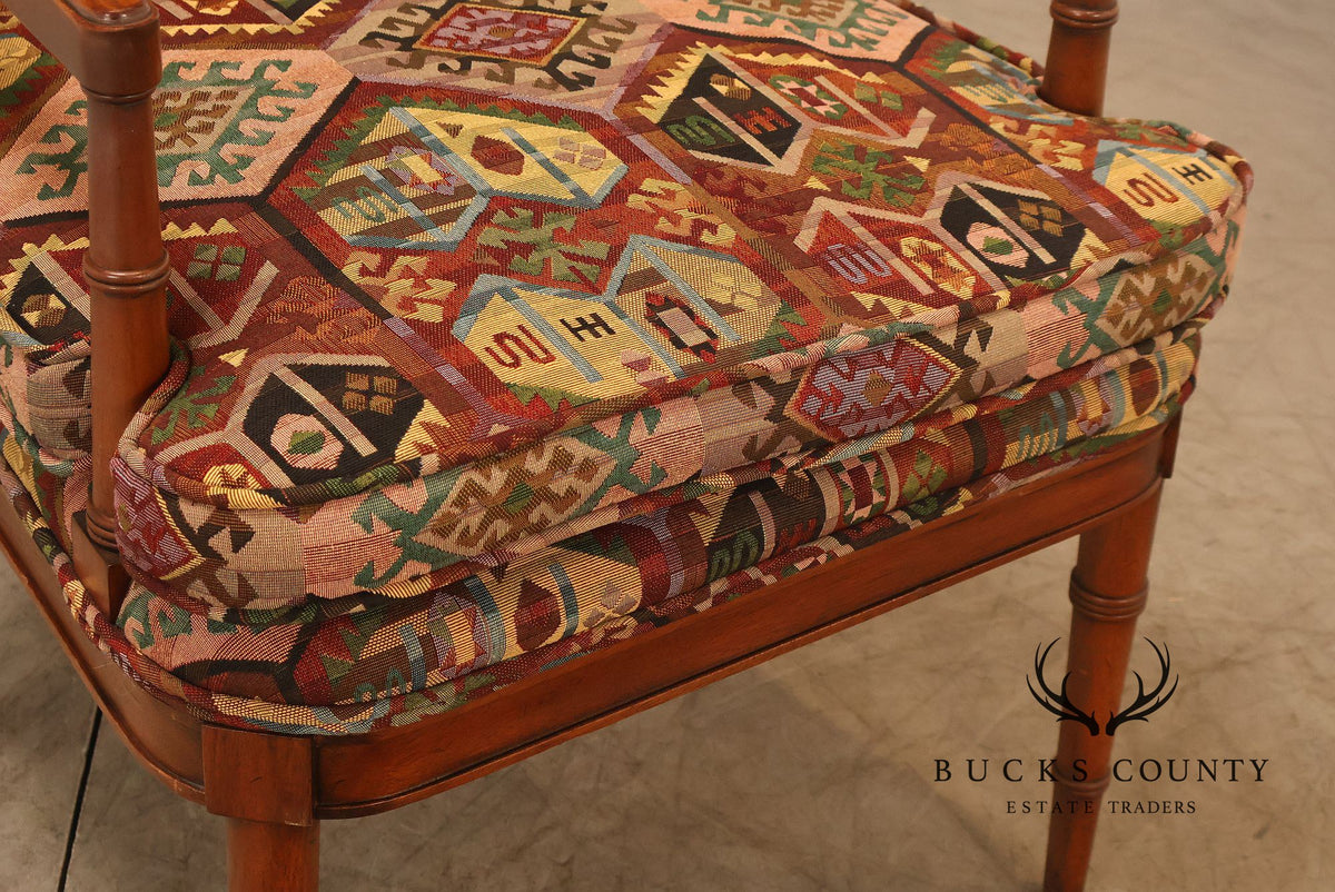 Mid Century Set of Four Cane Back Armchairs