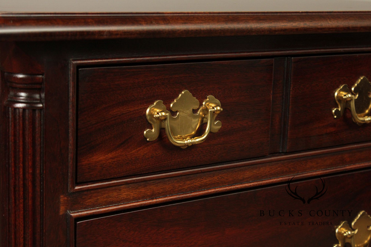 Stickley Chippendale Style Pair of Mahogany Nightstands