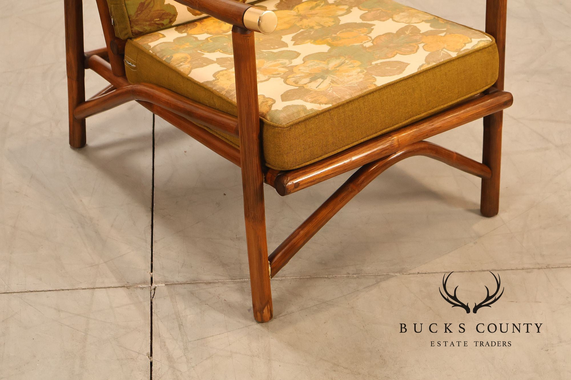 Vogue Coastal Vintage Rattan Bamboo Armchair