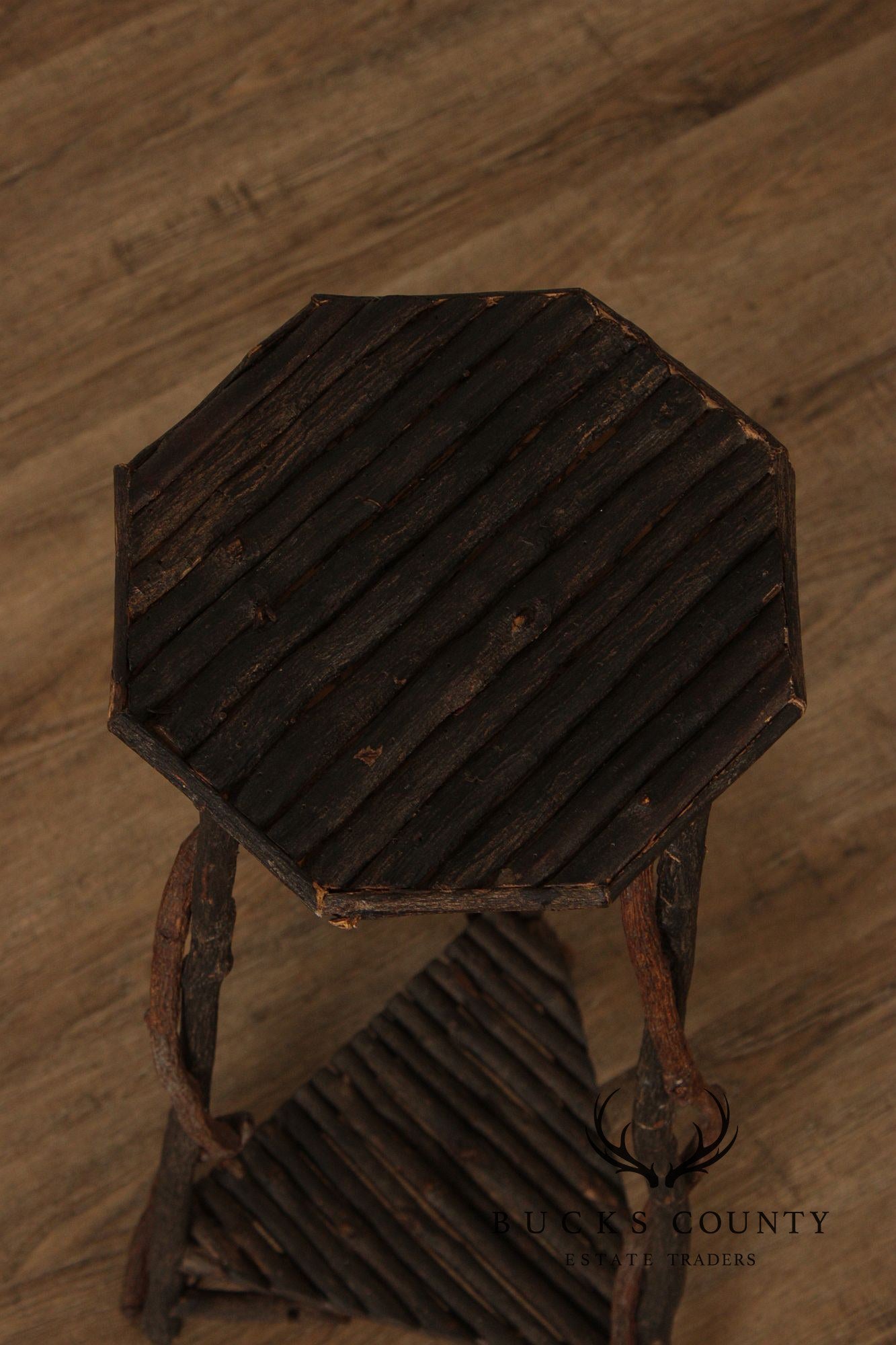 Adirondack Style Twig Plant Stand