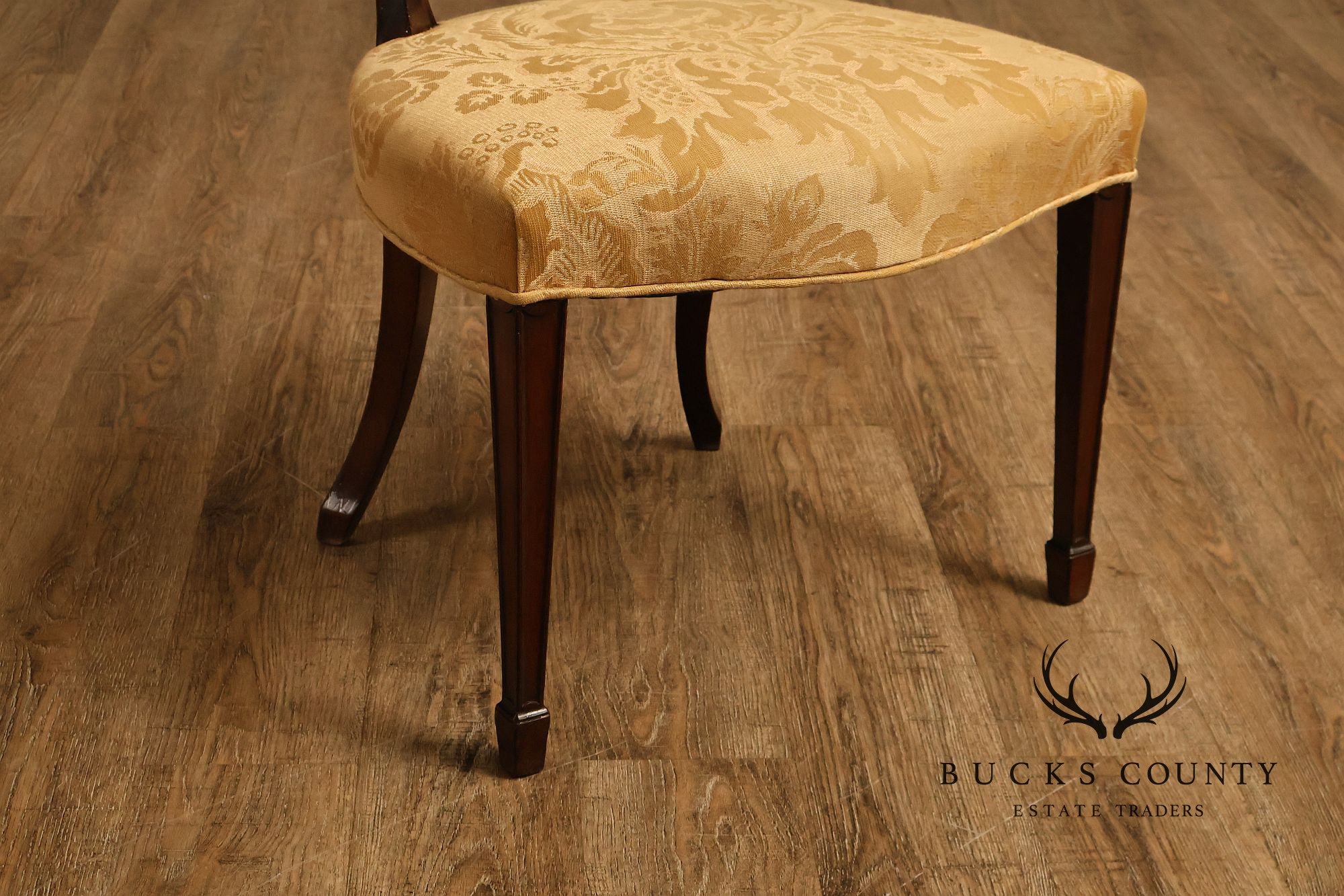 Antique Hepplewhite Style Set Of 8 Mahogany Dining Chairs