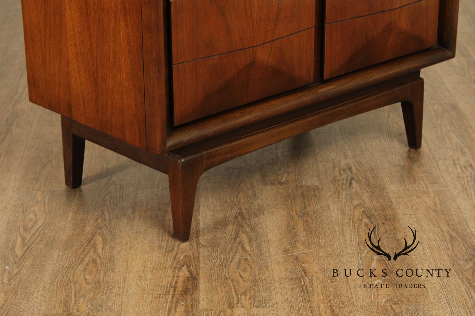 United Furniture Mid Century Modern Walnut High Chest