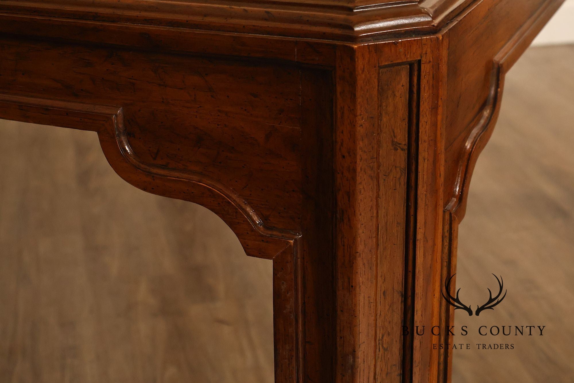 Drexel Heritage Sketchbook Collection Burl Wood Parsons Extendable Dining Table