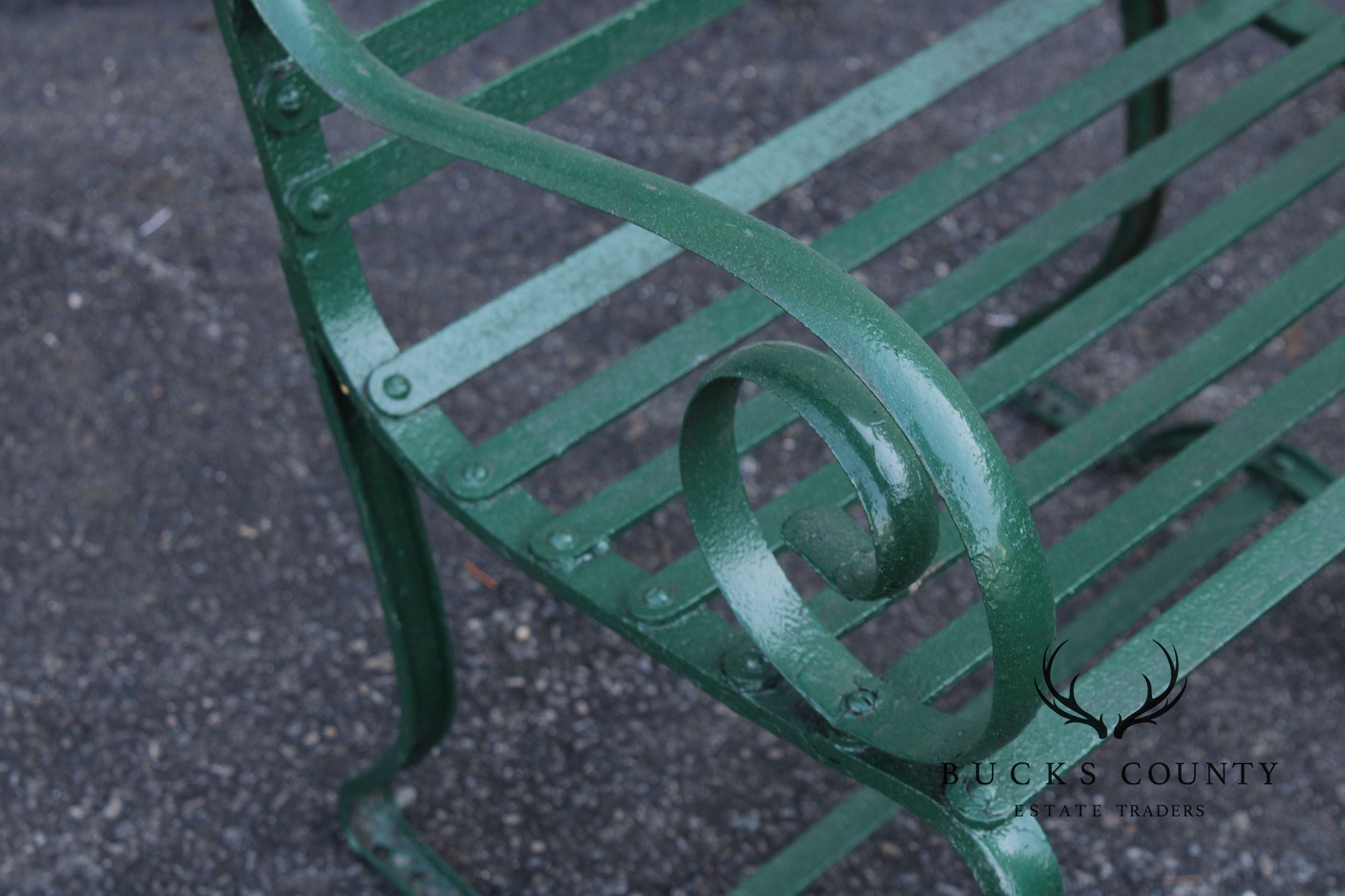 Antique Pair of Wrought Iron Outdoor Garden Armchairs