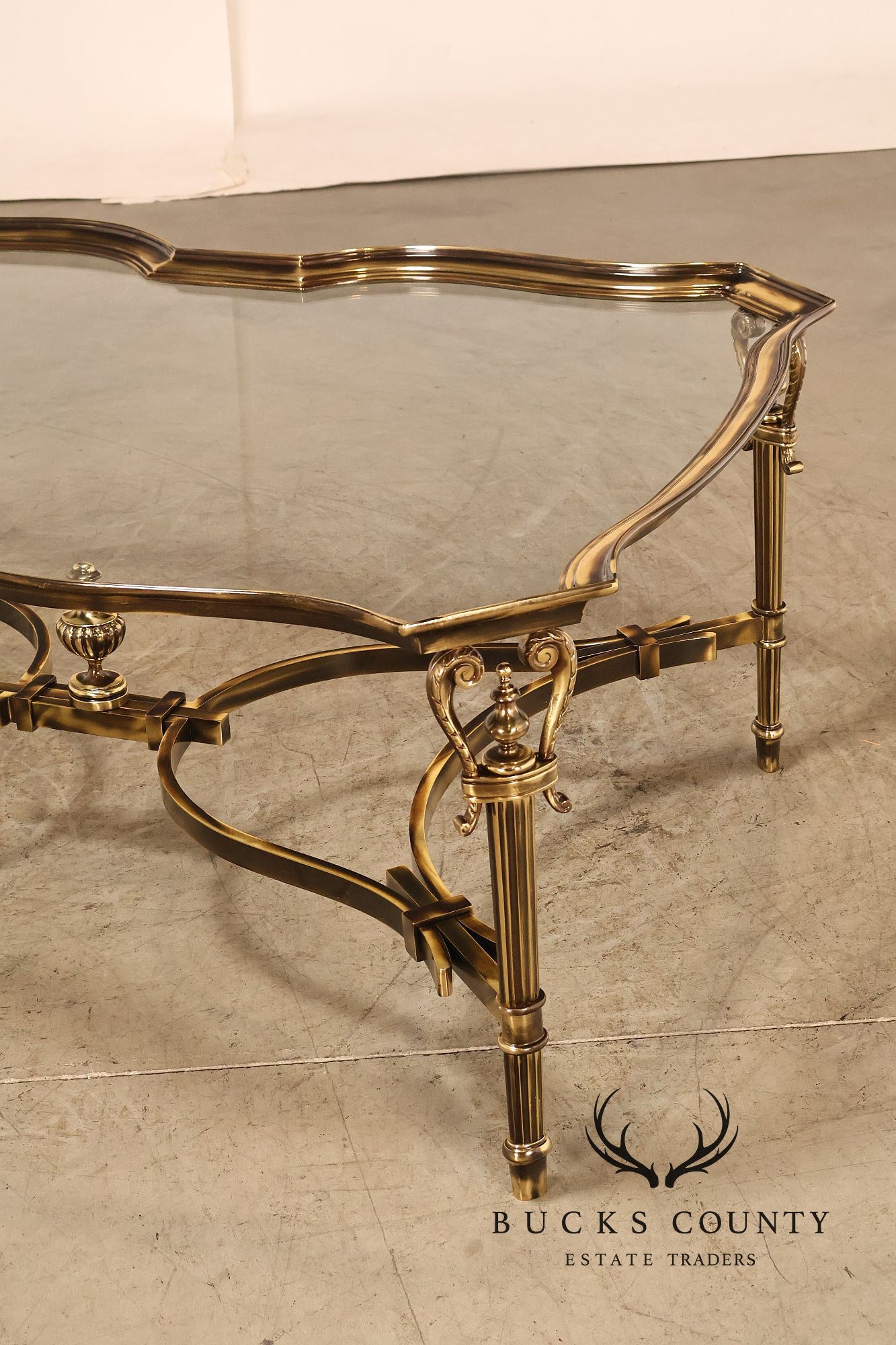 Maitland Smith Glass Top 'Venice' Coffee Table