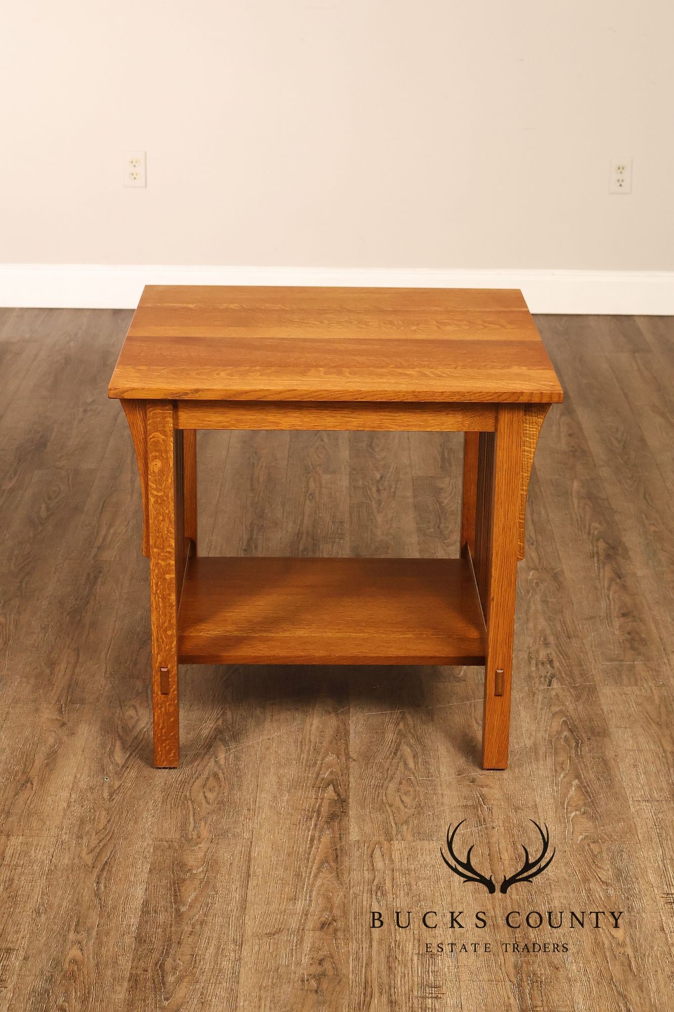 Stickley Mission Collection Oak Spindle Lamp Table
