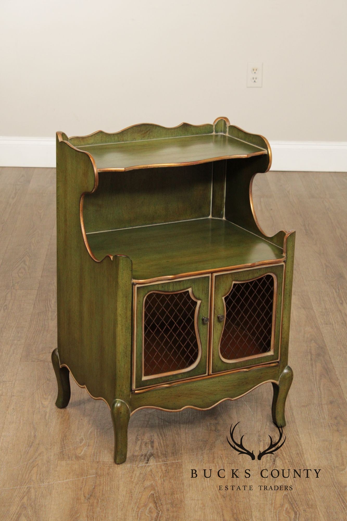 French Louis XV Style Vintage Pair Of Painted Nightstands