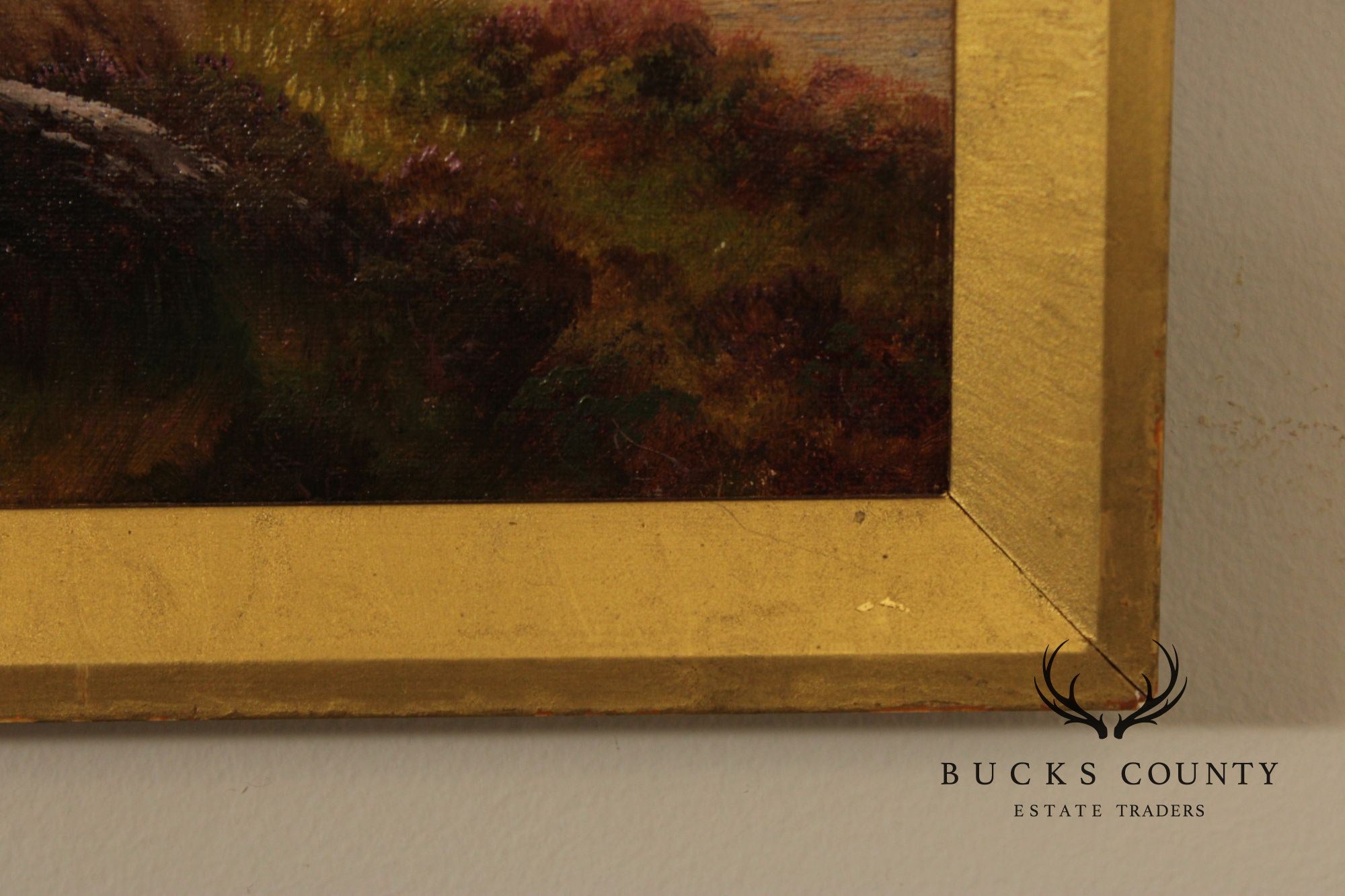Henry Robinson Hall Landscape Oil Painting, 'Evening in the Highlands'