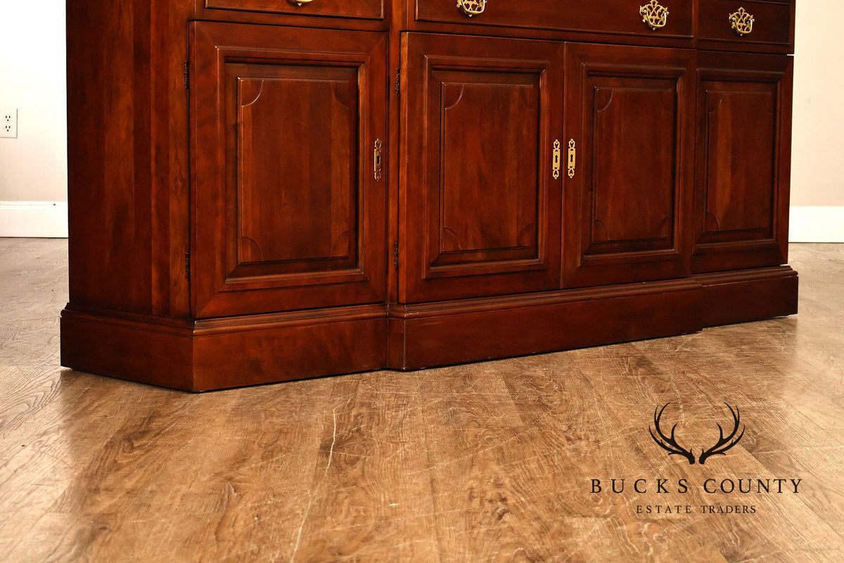 Statton Trutype Americana Cherry Breakfront China Cabinet