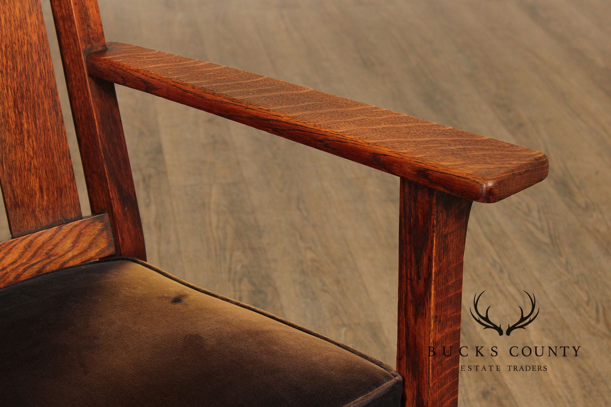Antique Mission Oak Armchair