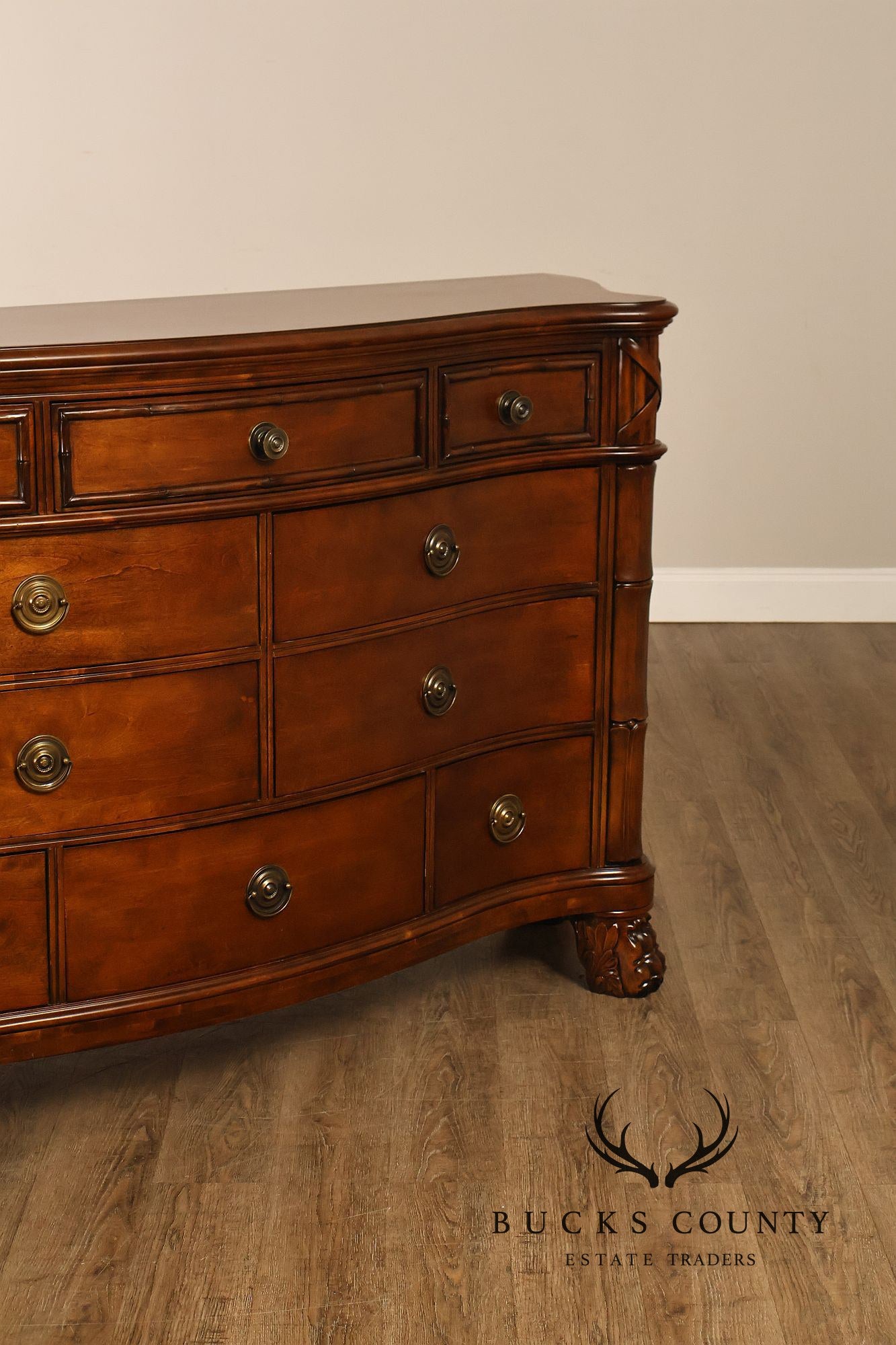 Serpentine Front Dresser Chest of Drawers