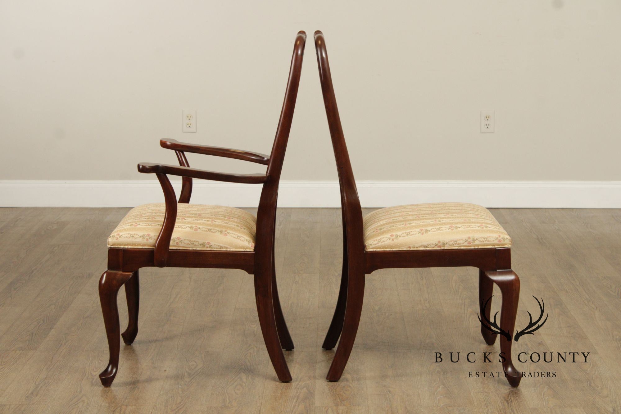 Ethan Allen 'Georgian Court' Set of Six Cherry Dining Chairs