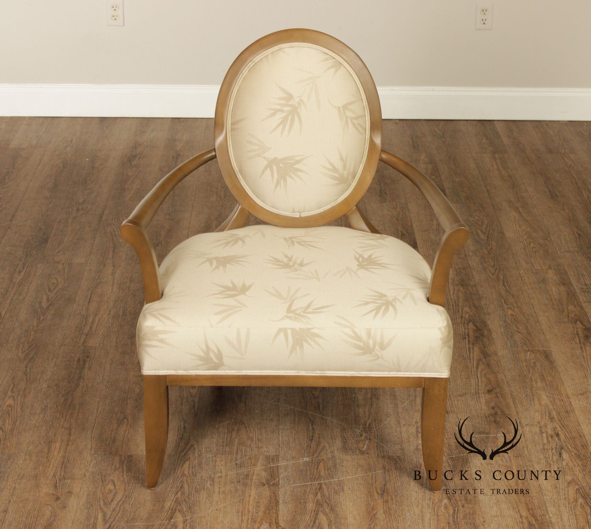 Precedent Modern Art Deco Style Giltwood Lounge Chair