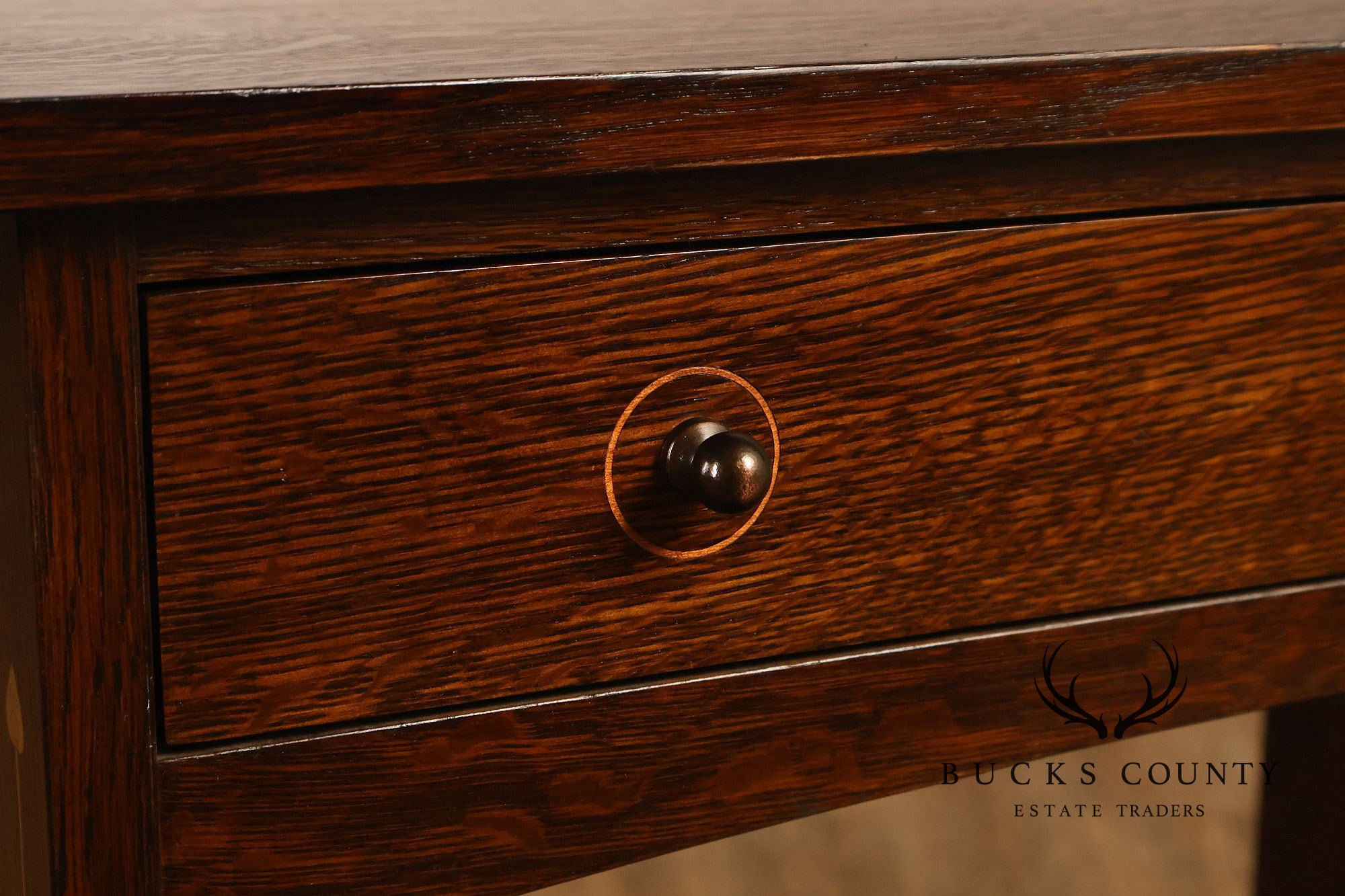 Stickley Commemorative Harvey Ellis Inlaid Oak Writing Desk