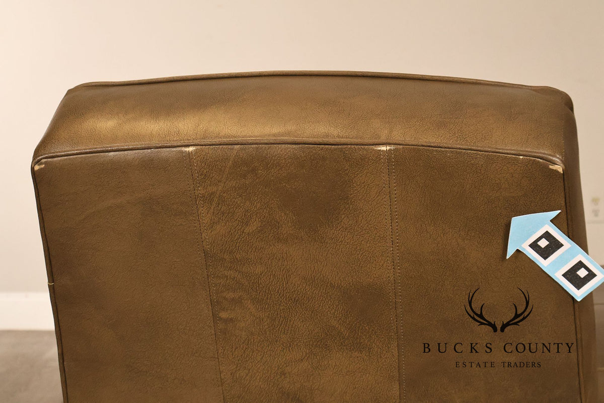 Ethan Allen Contemporary Leather Recliner Armchair