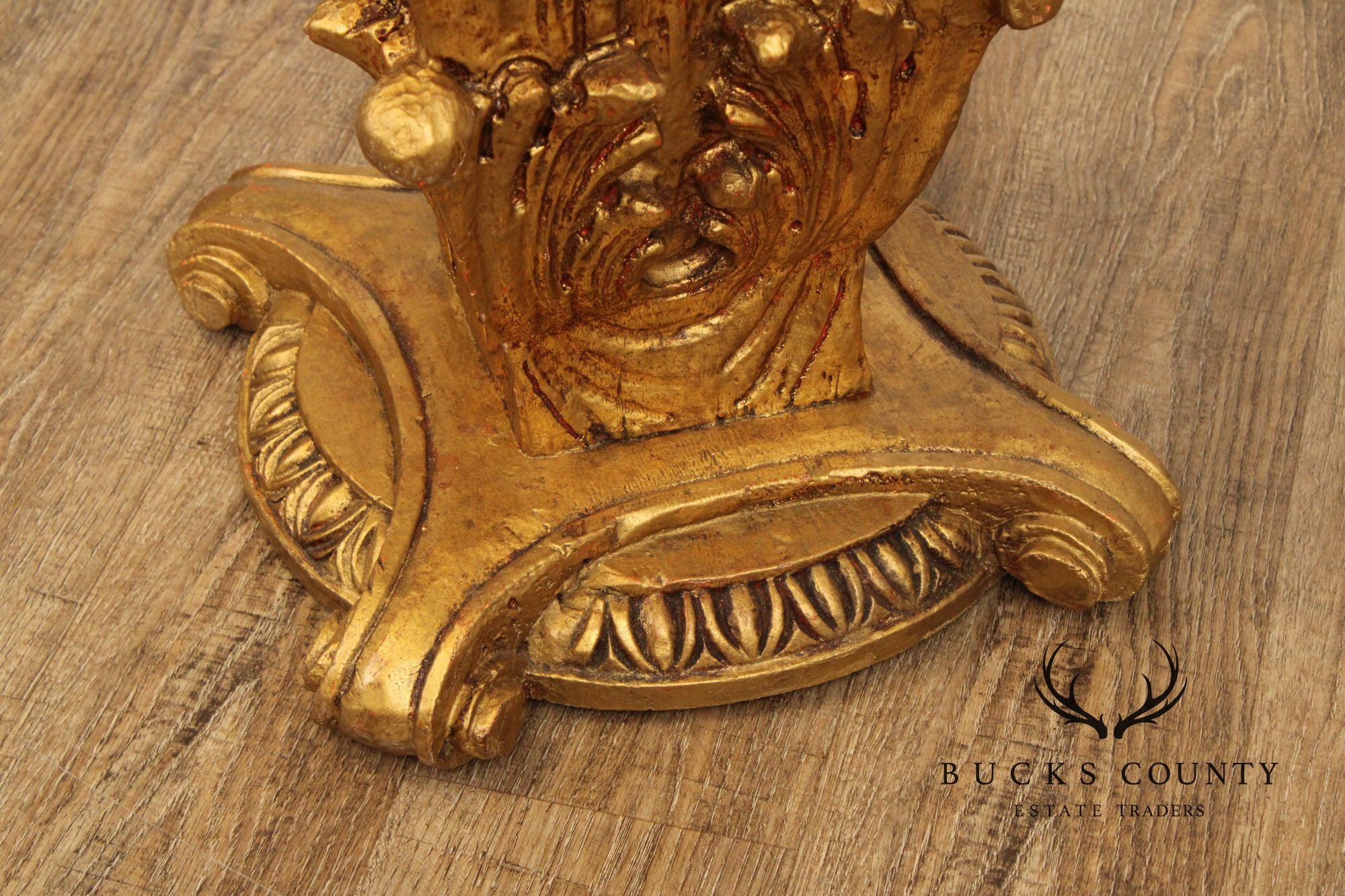 Hollywood Regency Vintage Giltwood Corinthian Capital