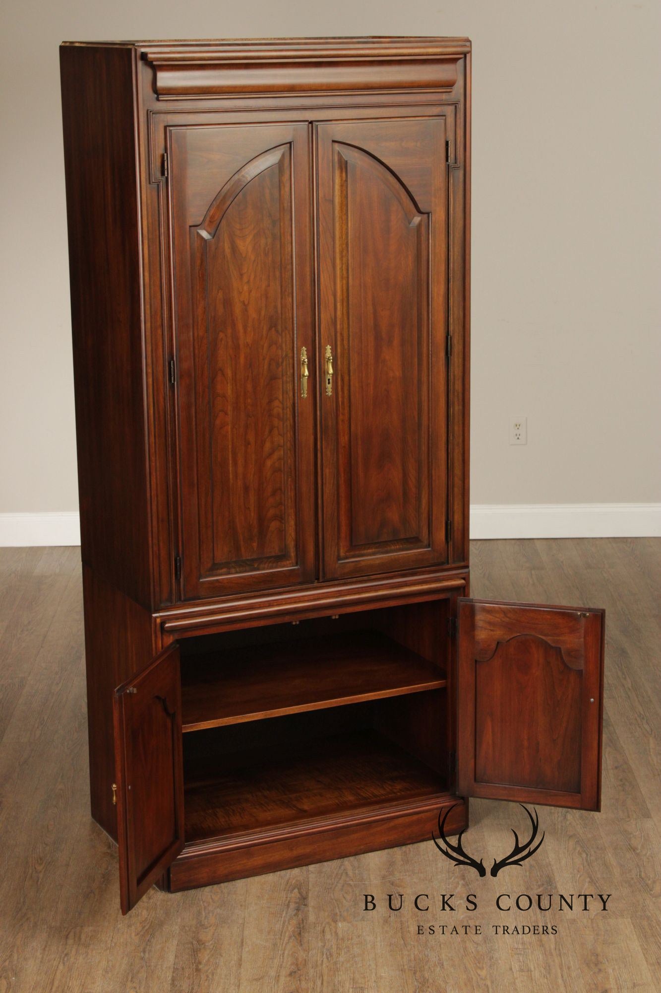 Harden Traditional Tall Cherry Bar Cabinet