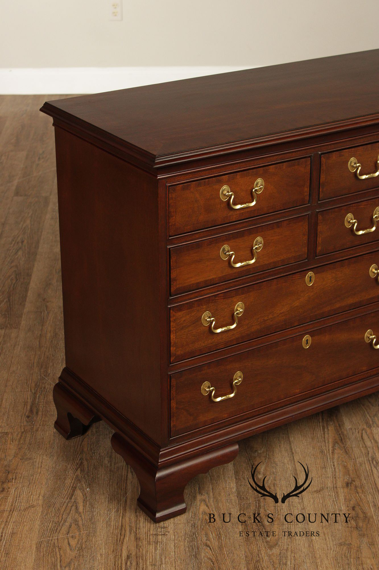 Councill Craftsmen Chippendale Style Mahogany Long Dresser
