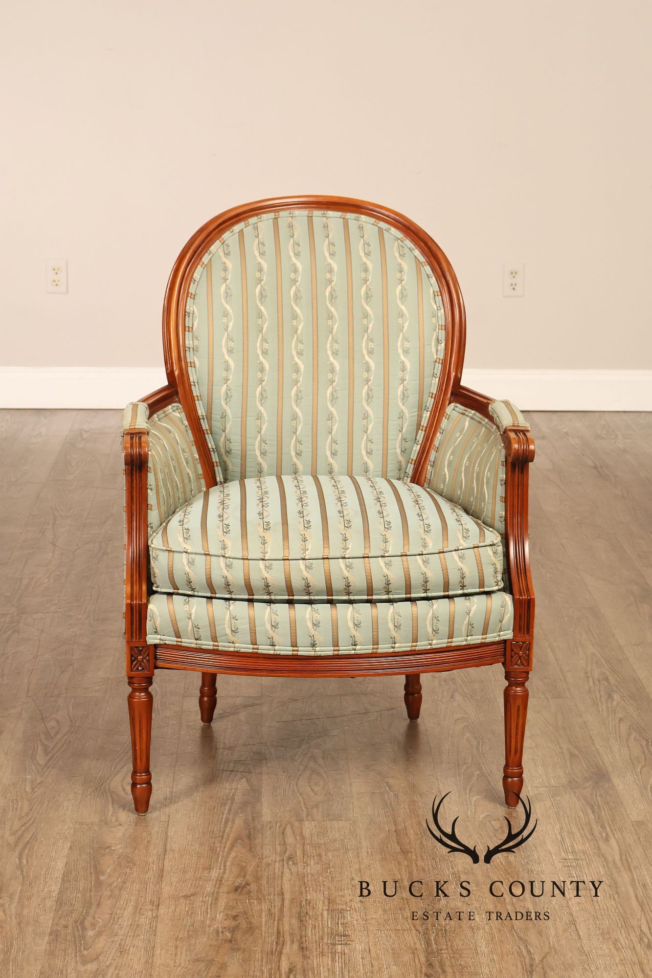 Harris Marcus French Louis XVI Style Pair of Bergere Armchairs