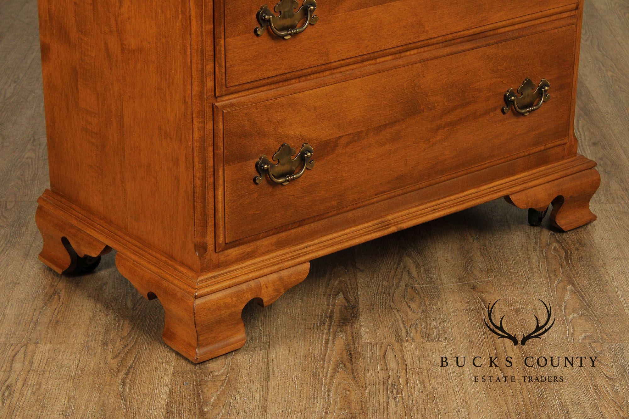 Ethan Allen Chippendale Style Maple Chest on Chest