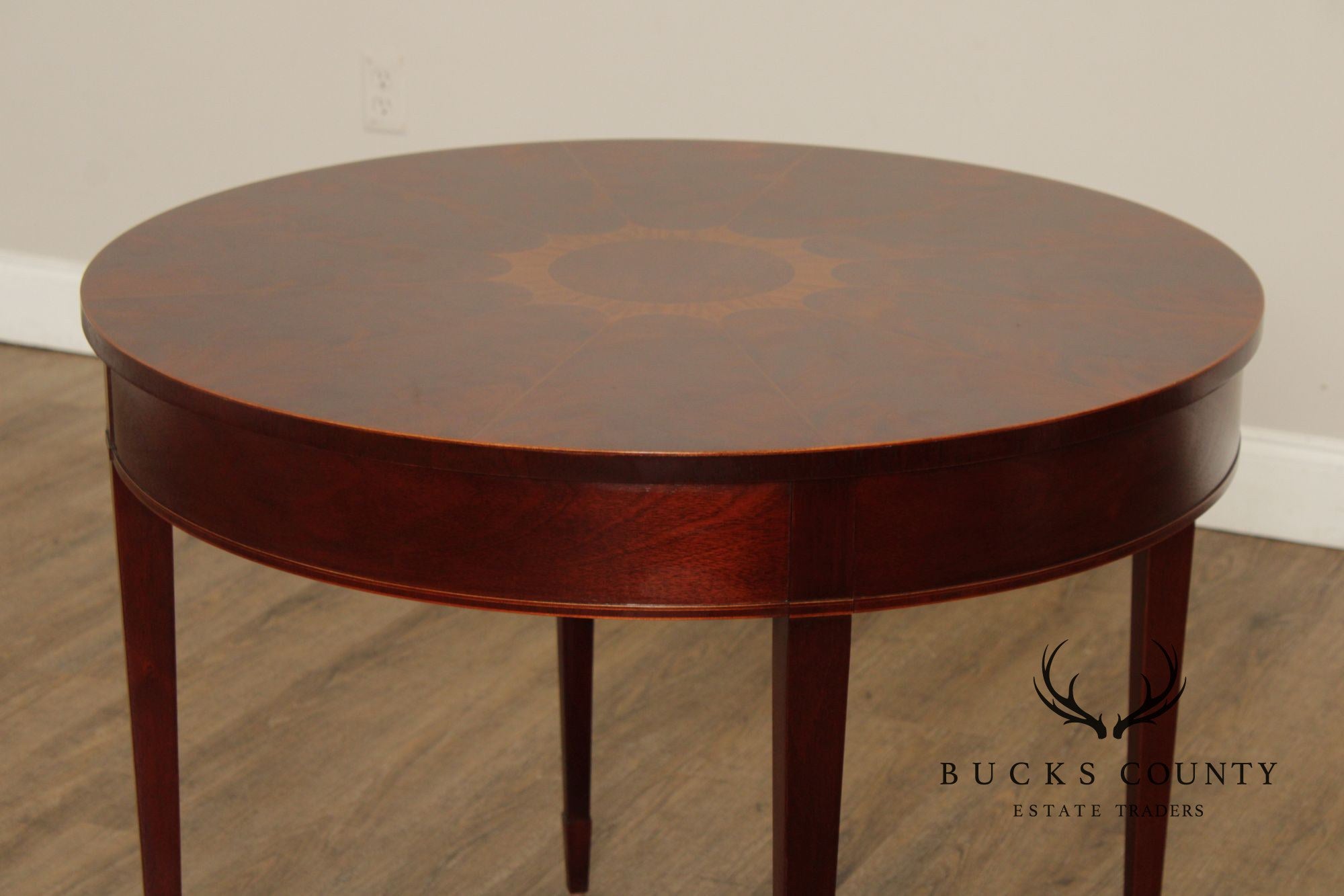Baker Federal Style Inlaid Mahogany Center Table