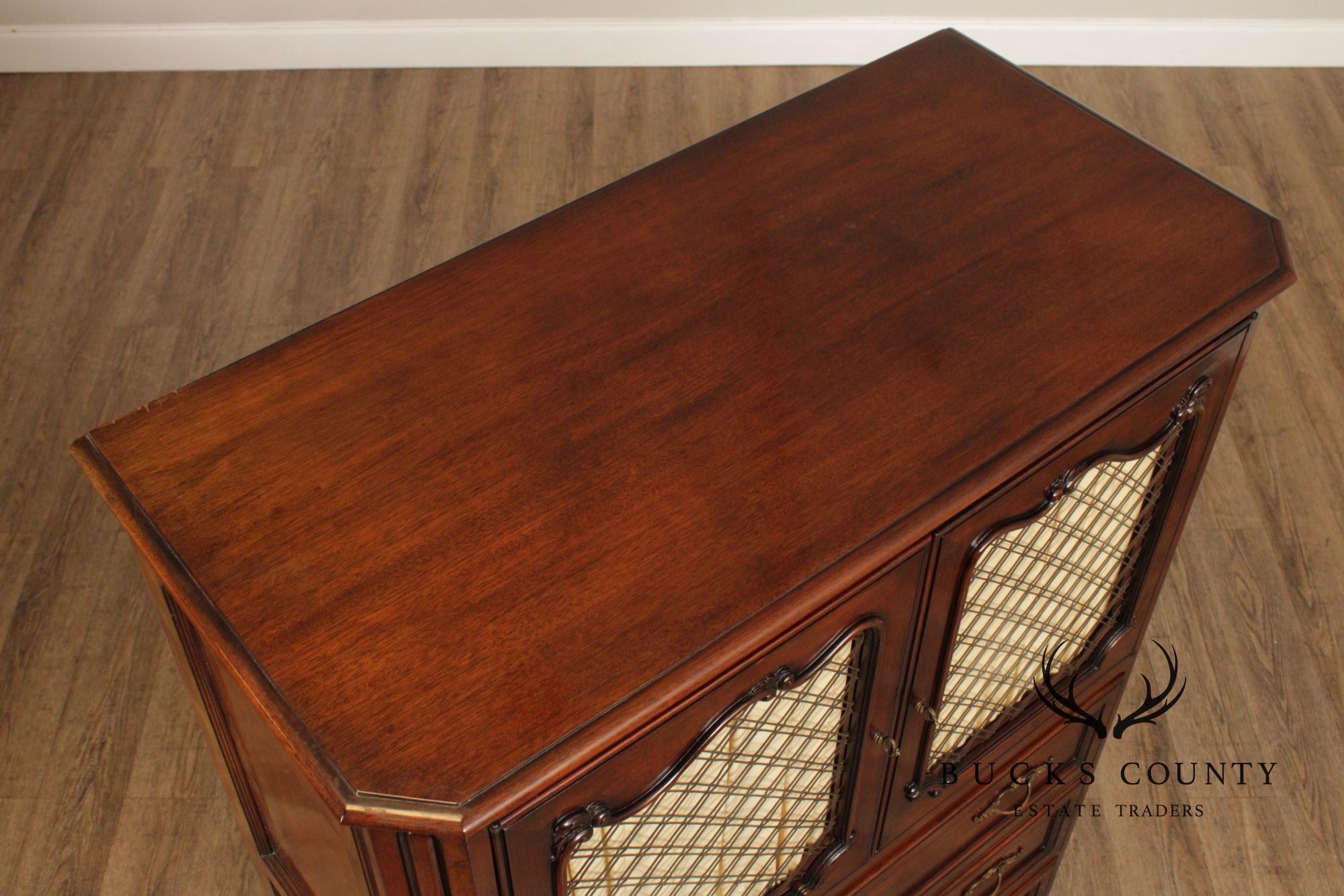 French Country Style Mahogany Armoire or Tall Chest