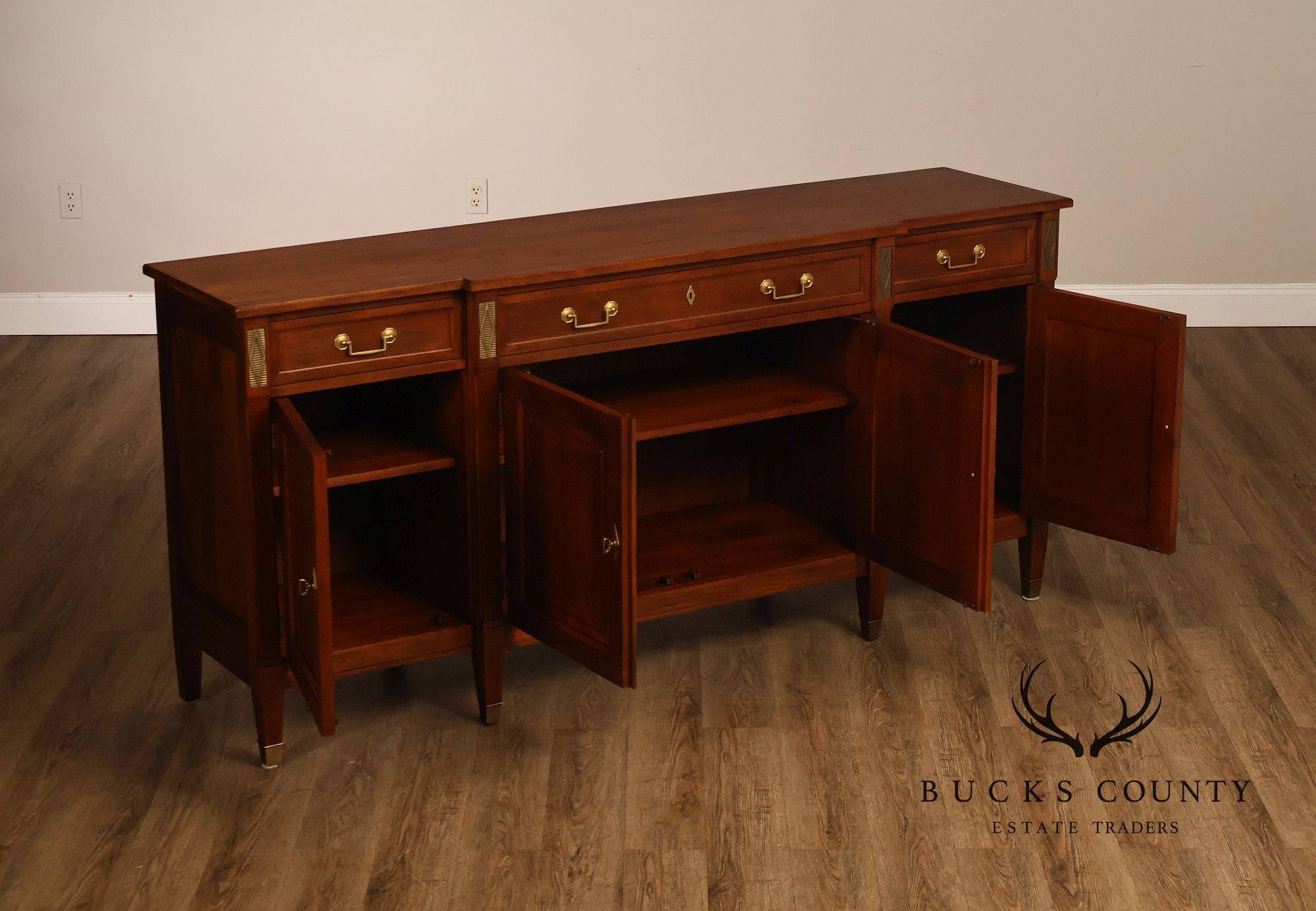 Stickley Directoire Style Cherry Four-Door Buffet Sideboard