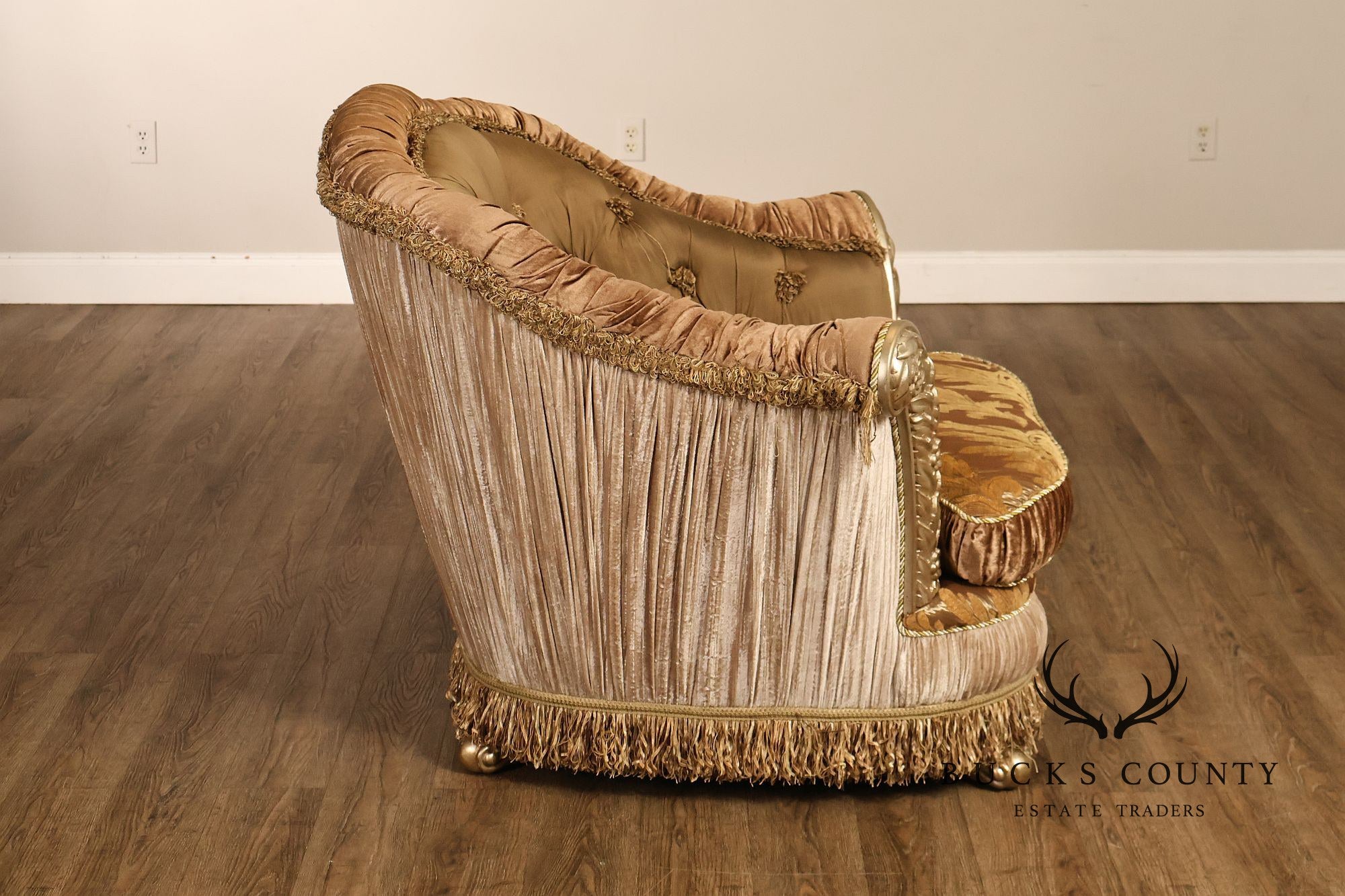 Italian Renaissance Style Upholstered Club Chair