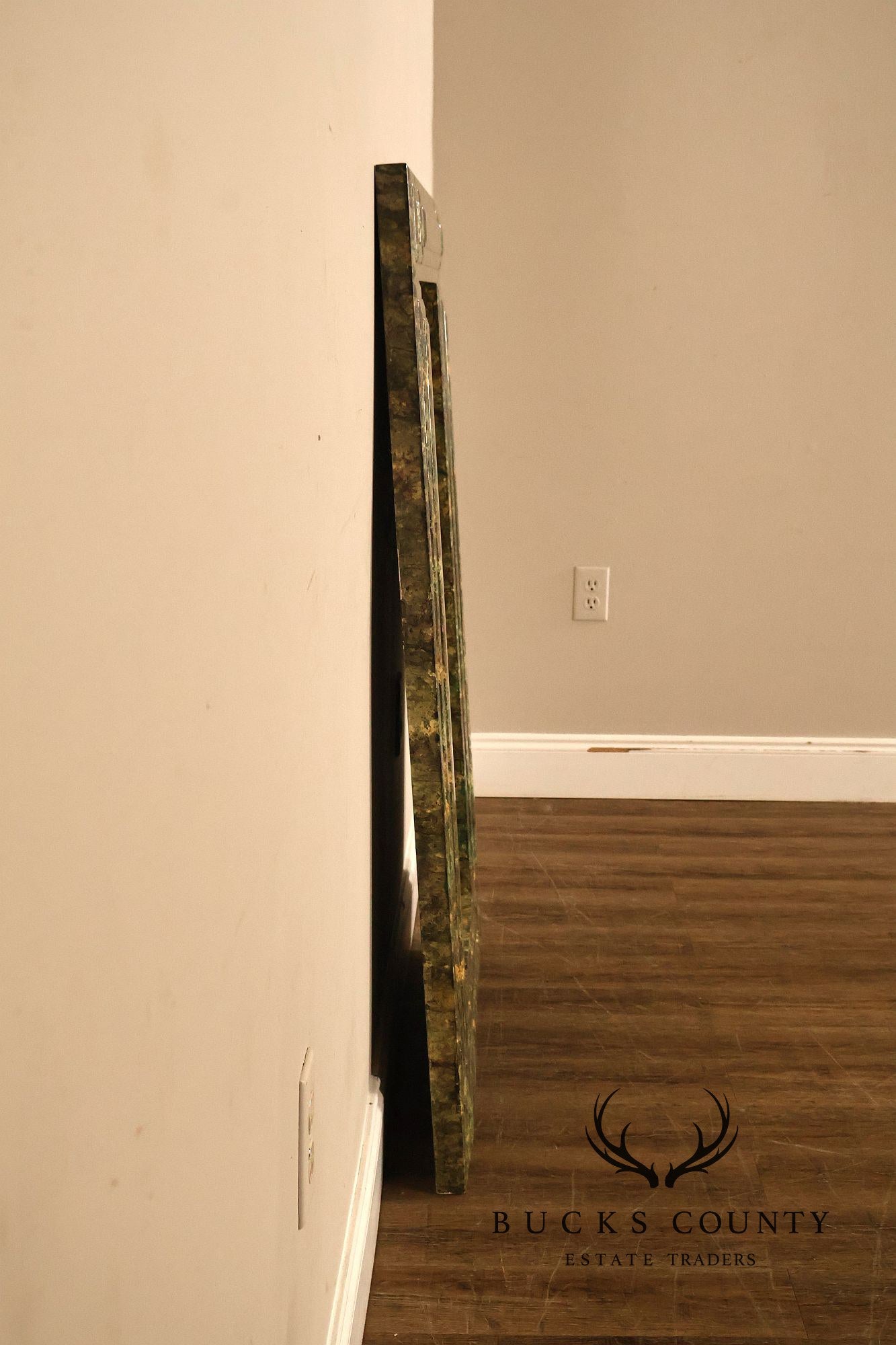 Faux Marble Geometric Framed Wall Mirror 47' x 36"