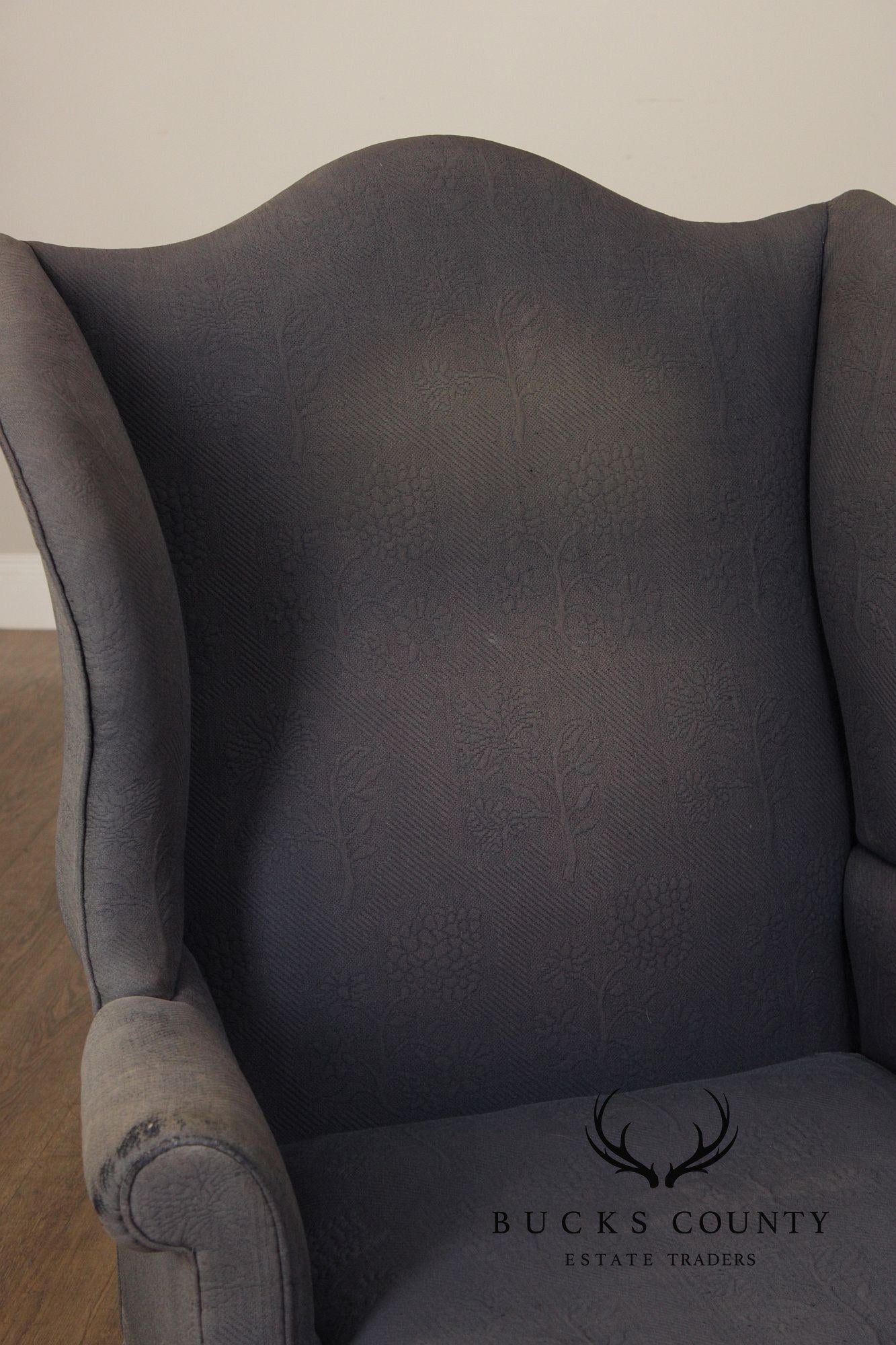 Kittinger Williamsburg Adaptation Chippendale Style Mahogany Wing Chair