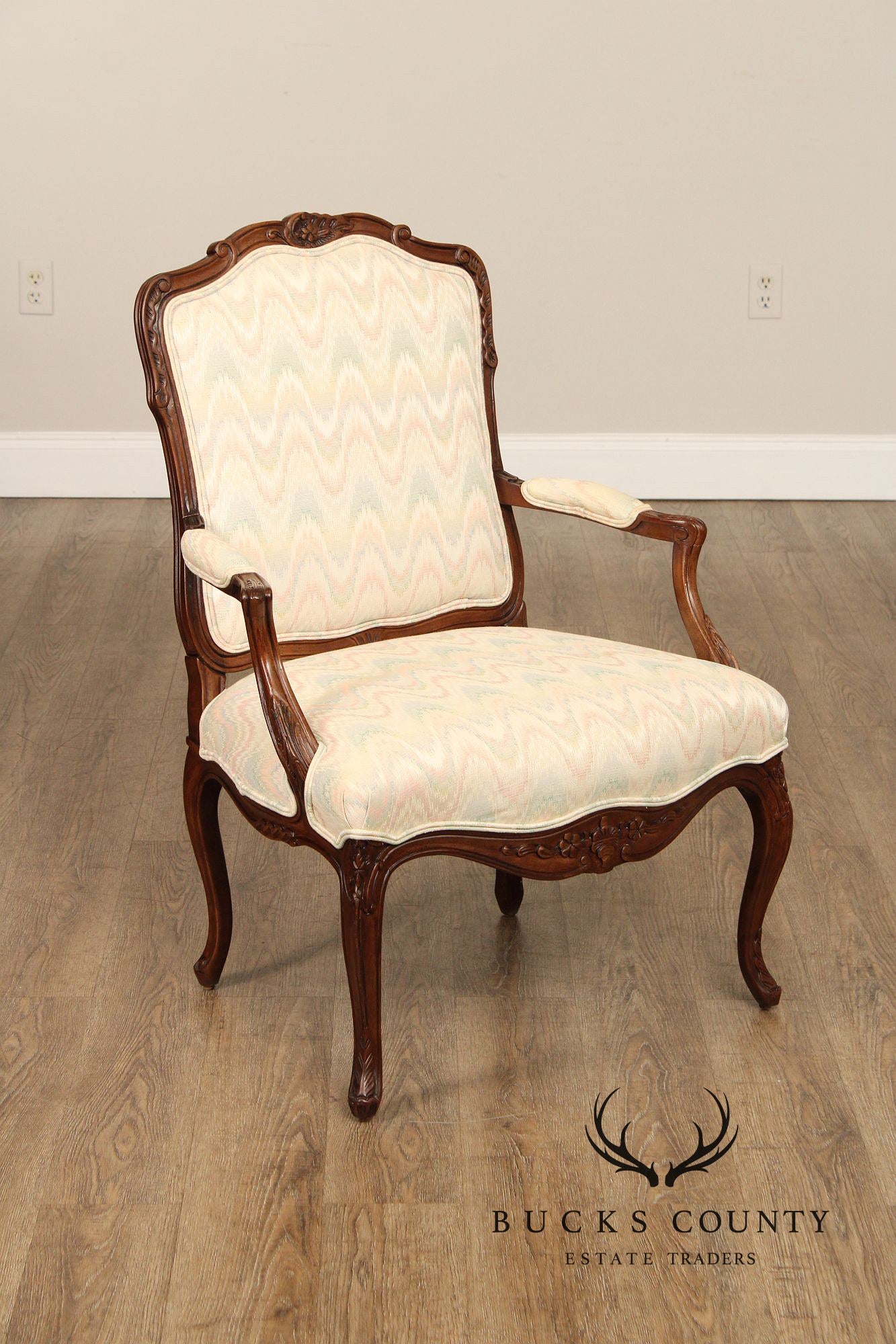 French Louis XV Style Fauteuil Armchair