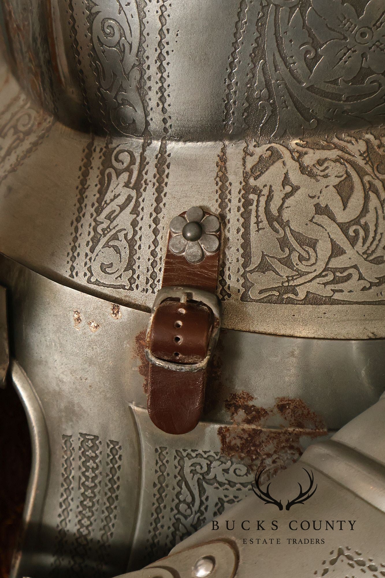 Marto Toledo Spanish Engraved Full Suit of Armor with Sword