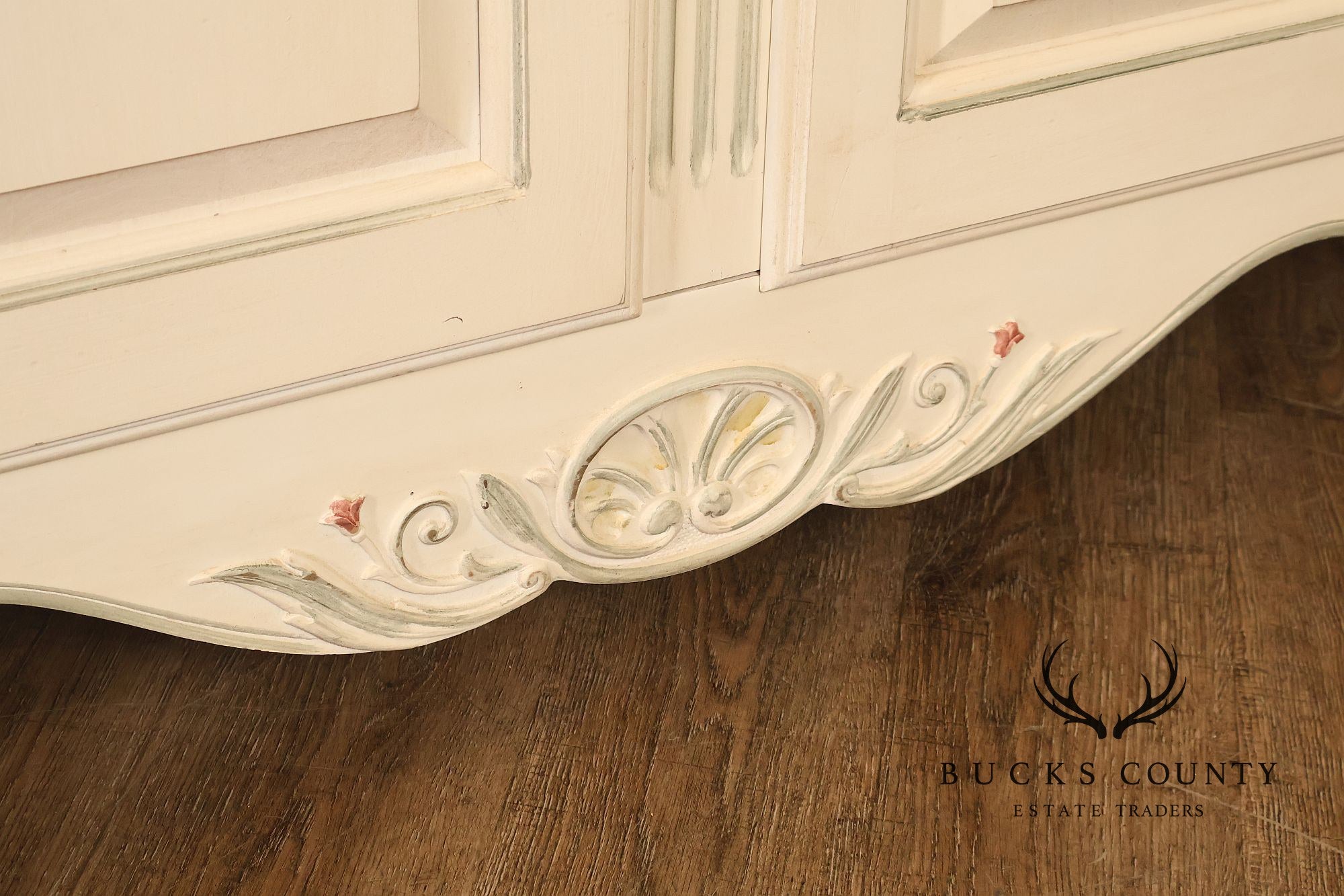 Ethan Allen Country French Painted Armoire Cabinet