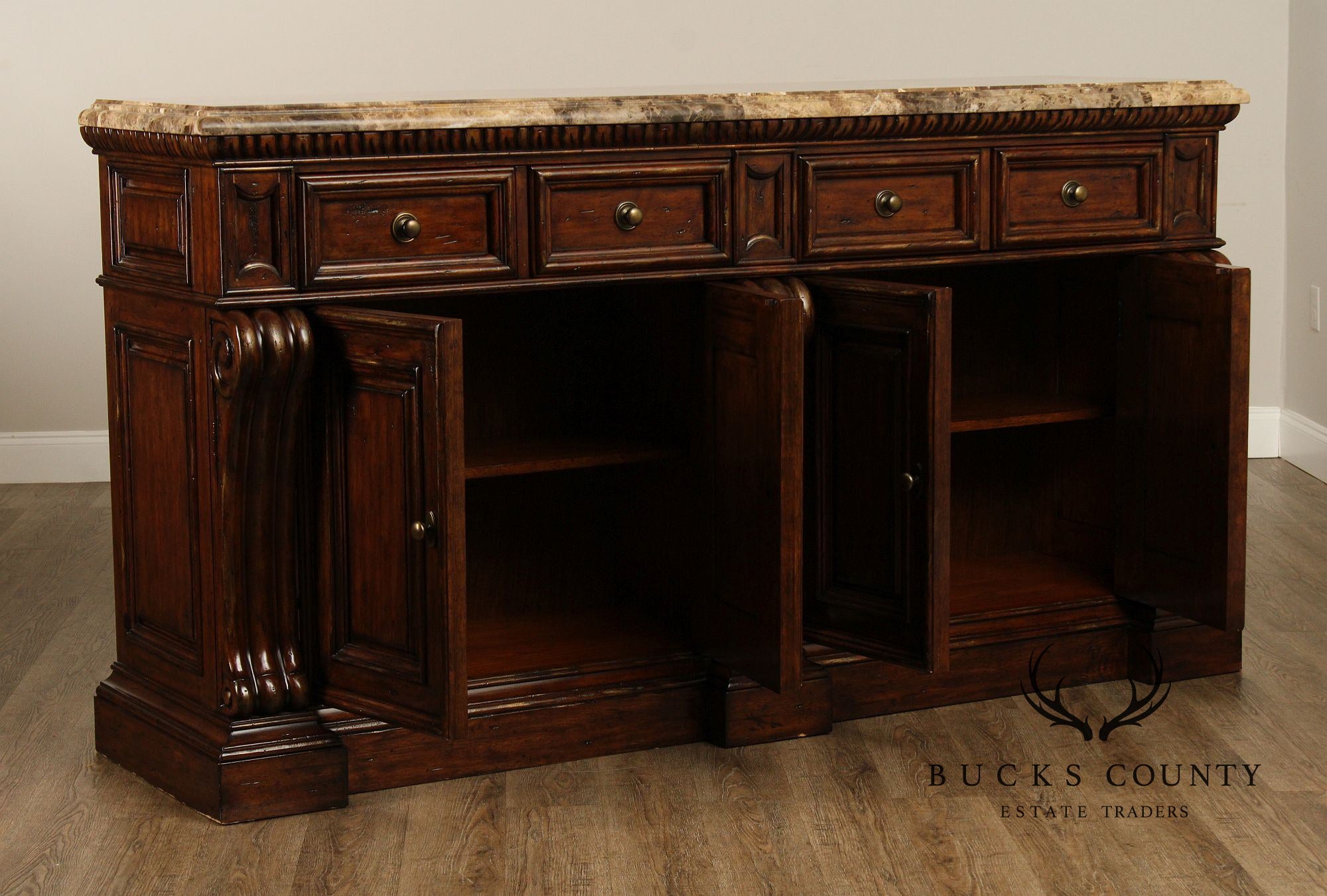 Empire Style Large Carved Sideboard