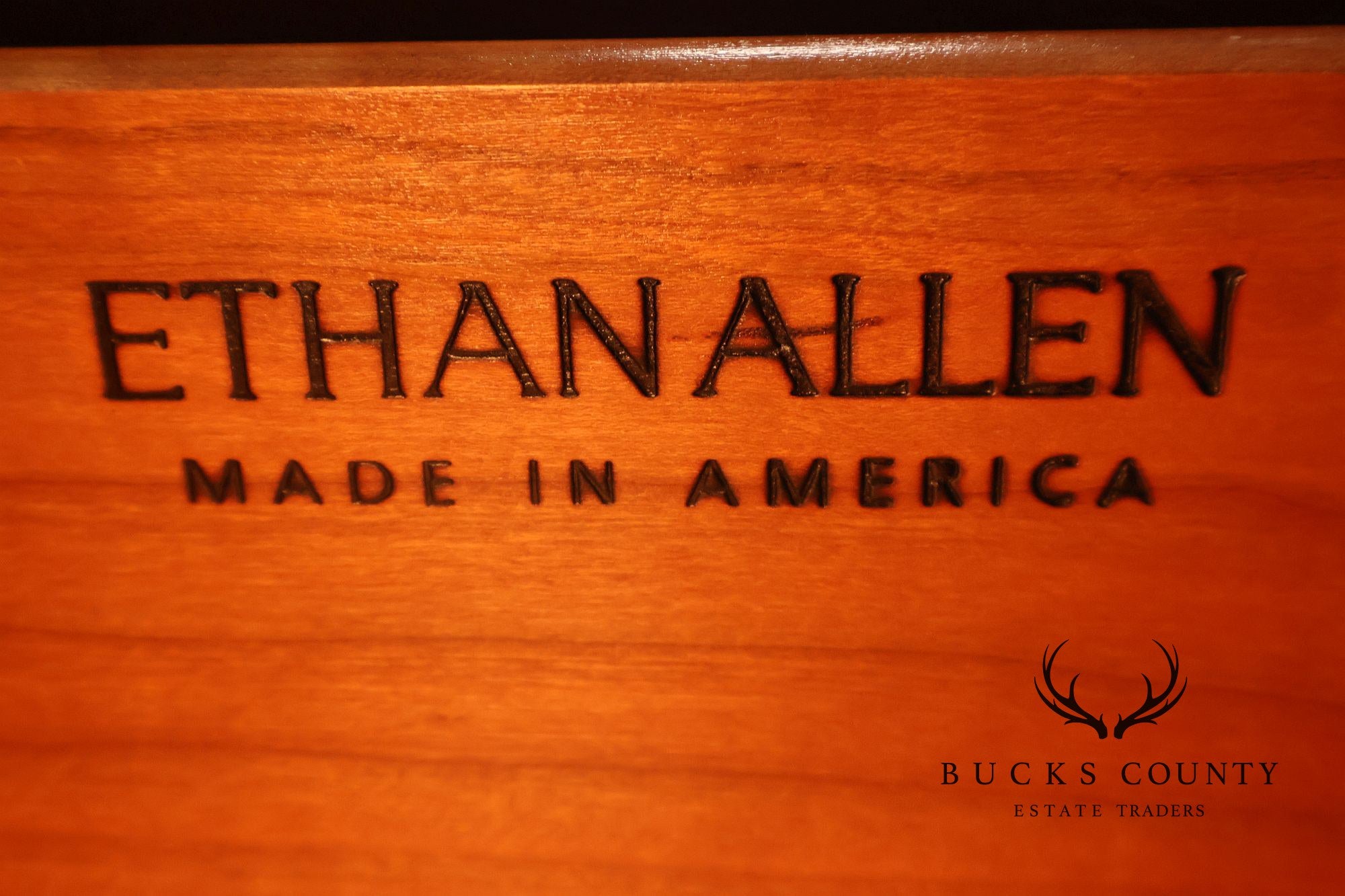 Ethan Allen Medallion Collection Cherry Lighted China Cabinet