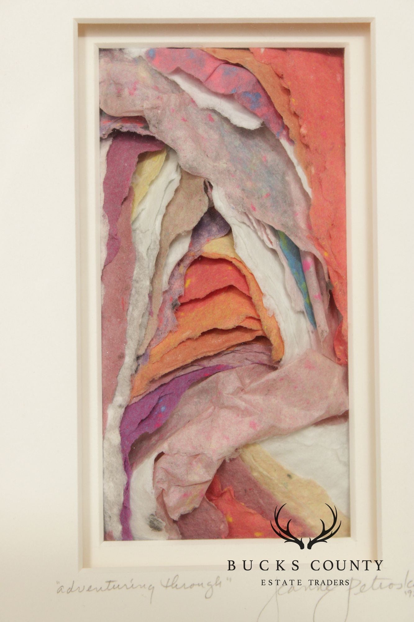 Jeanne Petrosky Pair of Framed Mixed Media, 'Within the Cloud' and 'Adventuring Through'