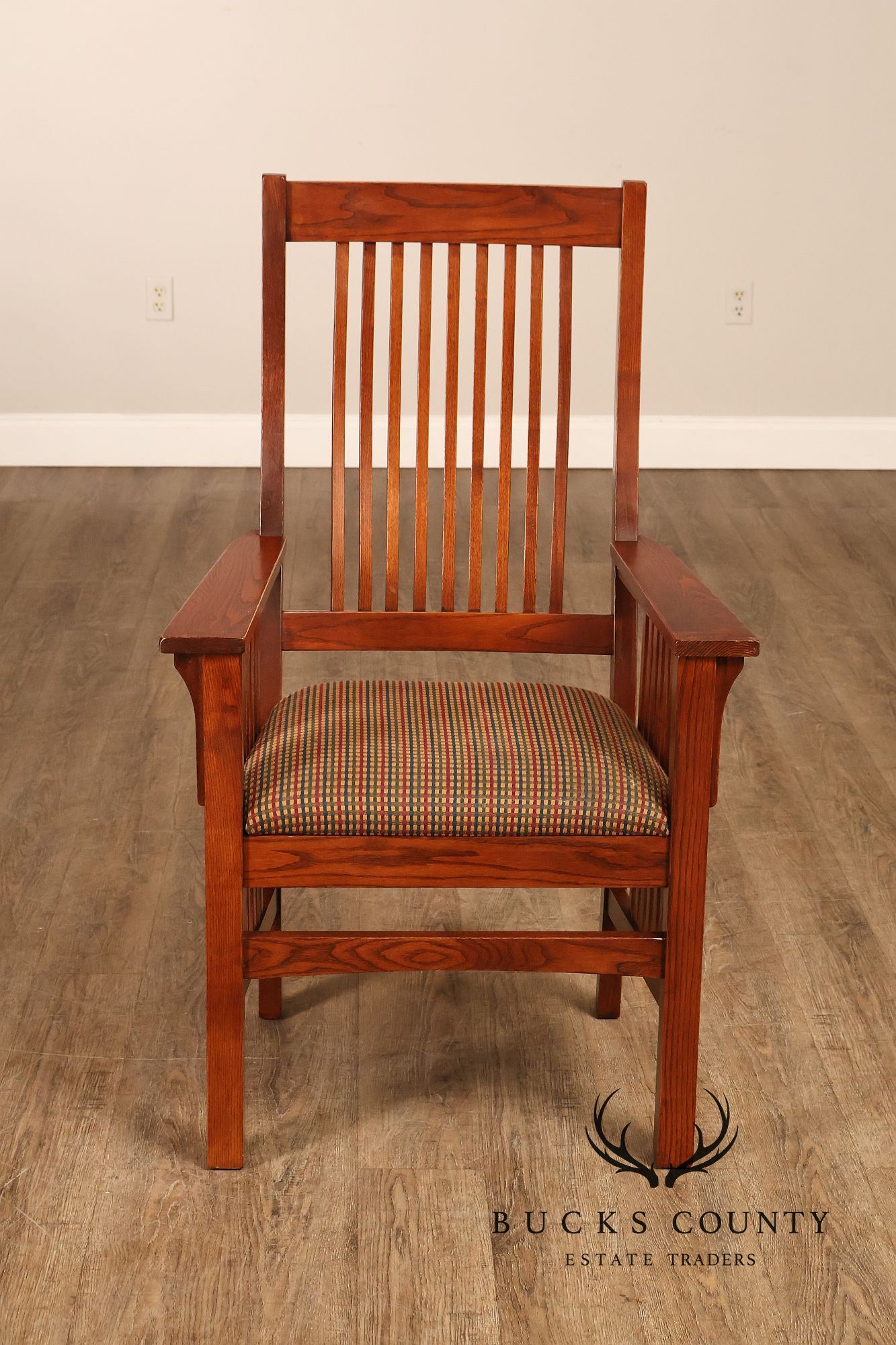 Nichols & Stone Mission Oak Style Set Of Eight Dining Chairs