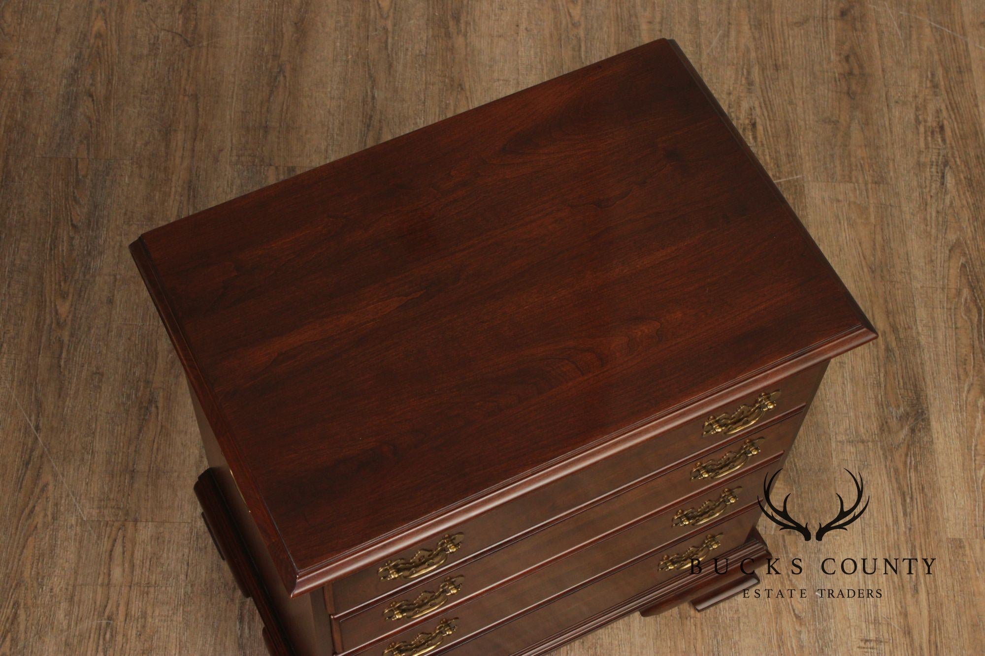 Ethan Allen Georgian Court Pair of Cherry Nightstands Chests