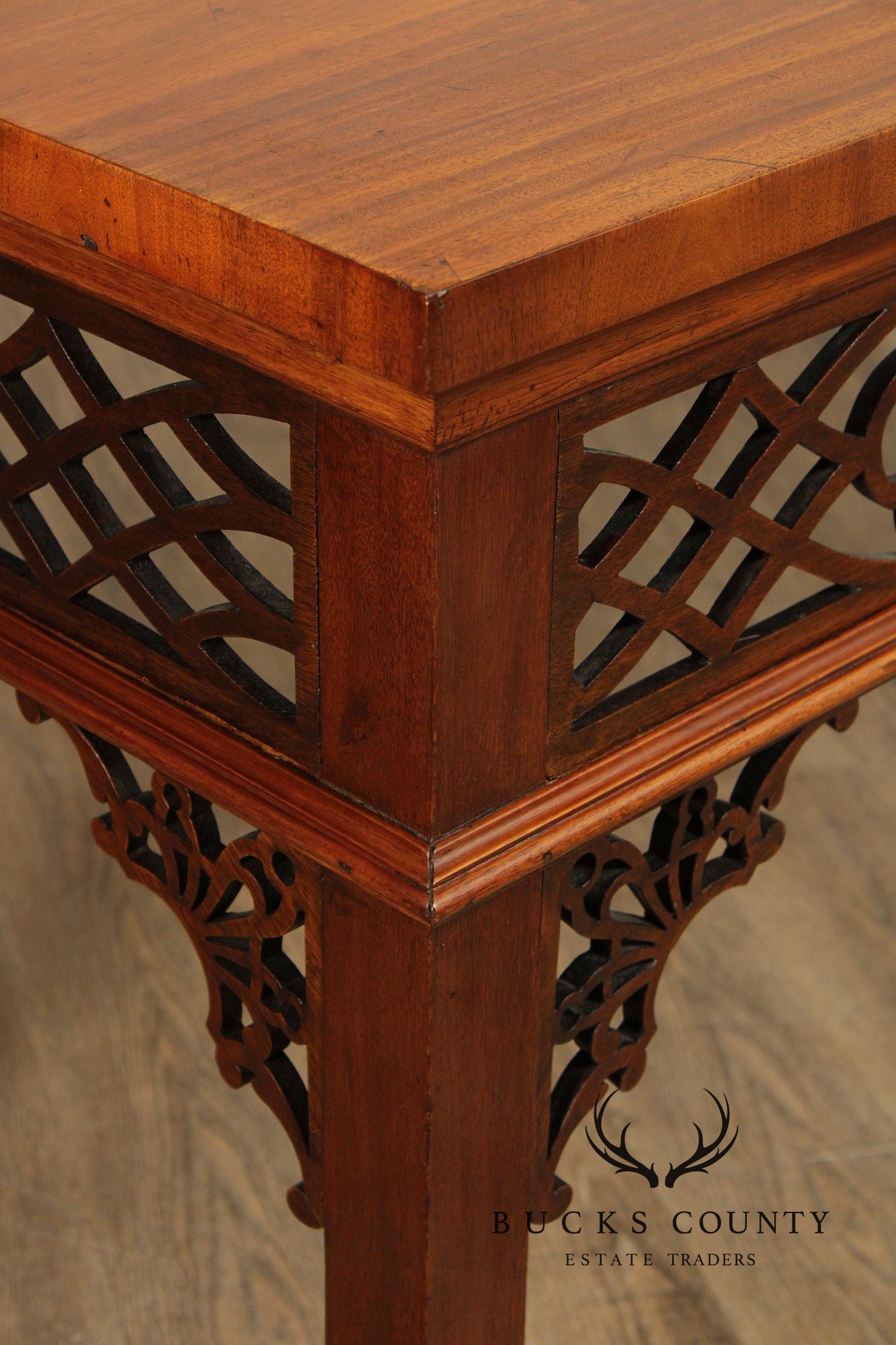 Antique Irish Chippendale Carved Mahogany Console Table