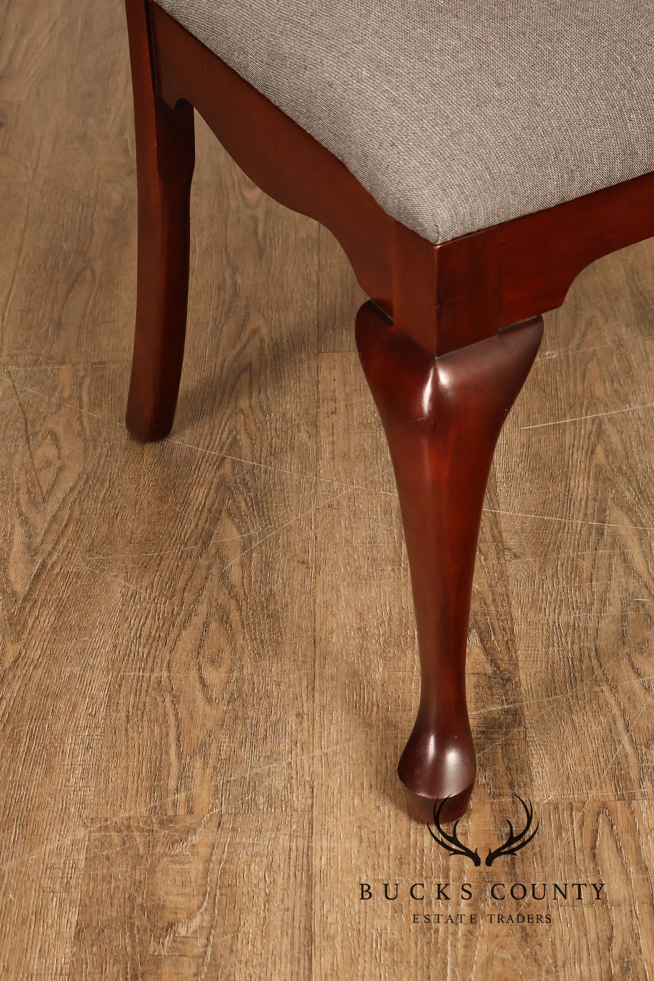 Queen Anne Style Set Of Four Cherry Side Dining Chairs