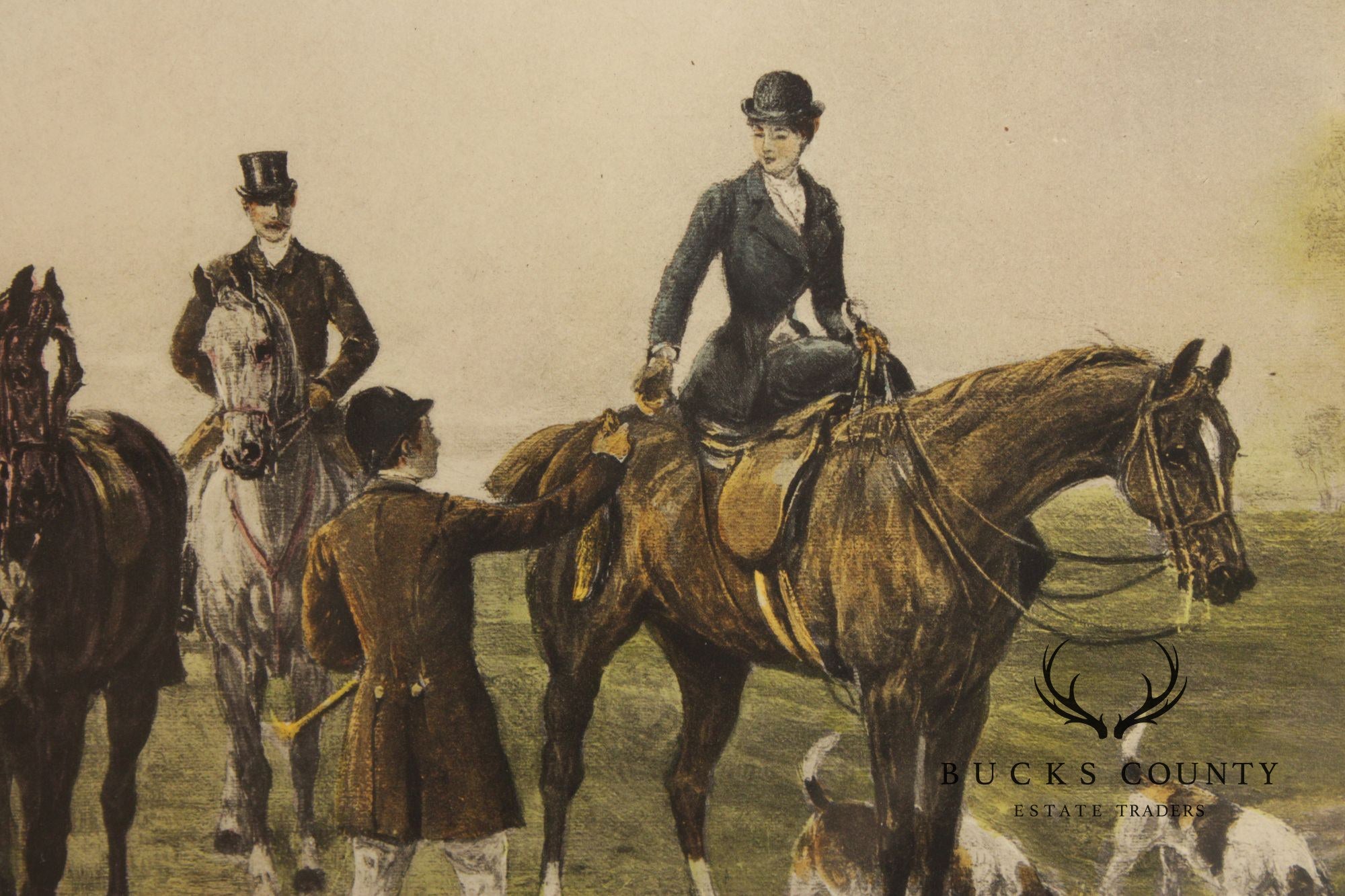 Heywood Hardy Framed Fox Hunt Print, 'Presenting the Brush'