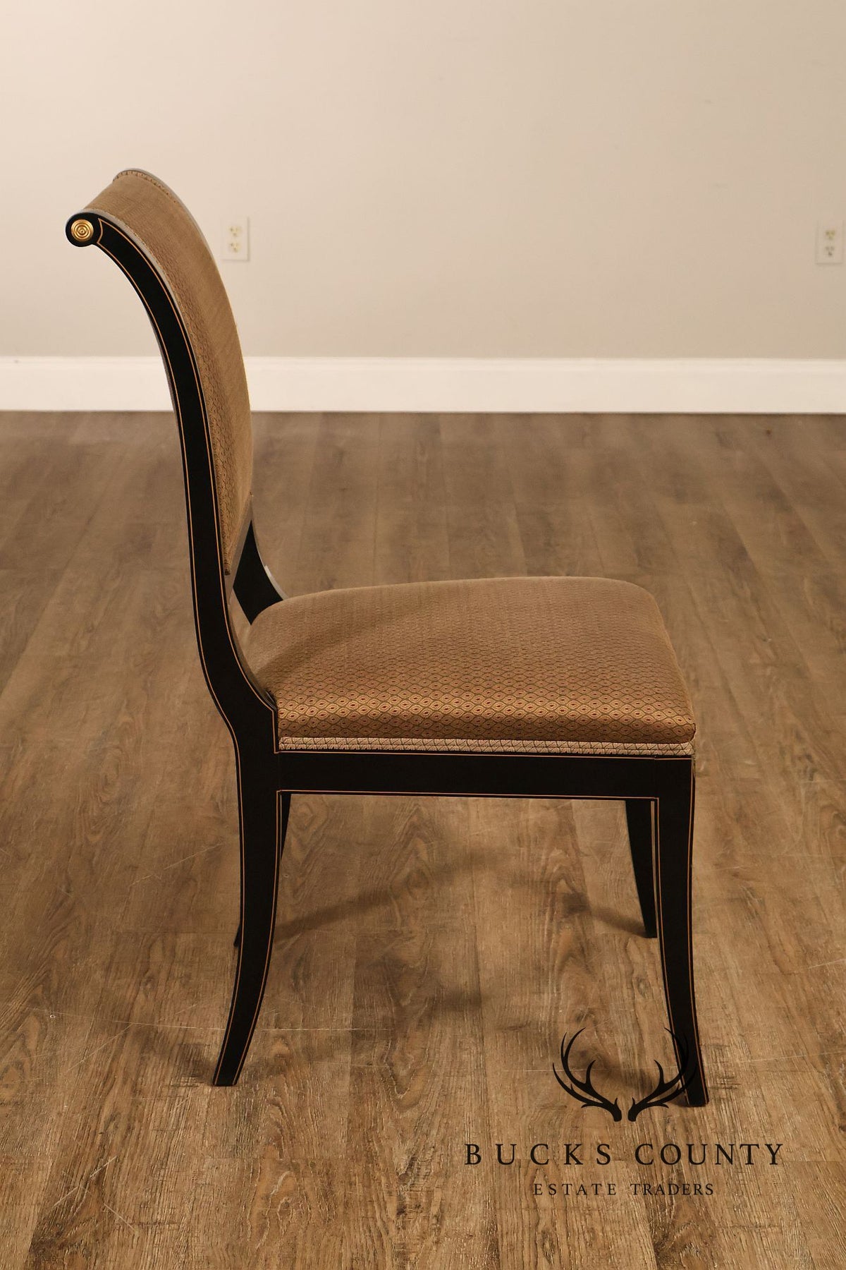 Kindel Mahogany Sleigh Back Side Chair