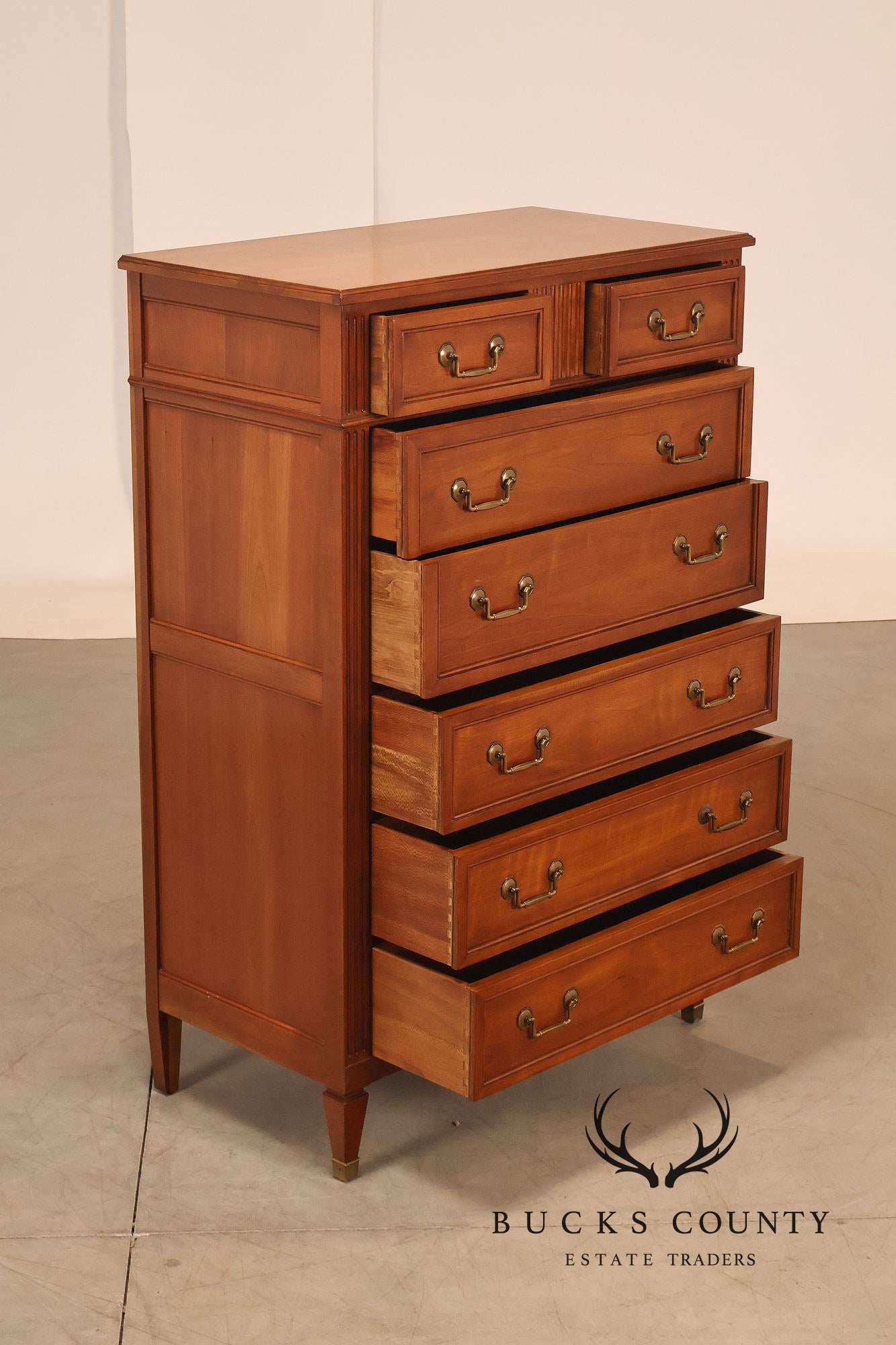 Kindel French Directoire Style Fruitwood High Chest