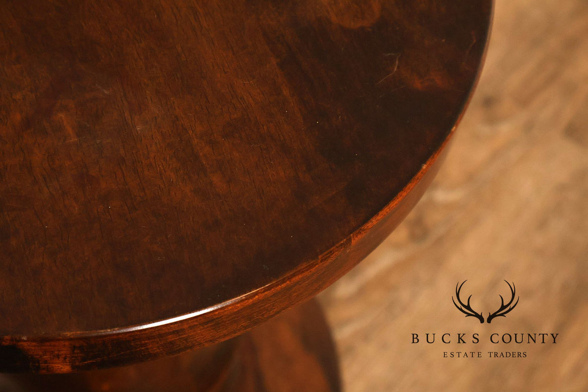 British Colonial Style Pair of Turned Wood Pedestals