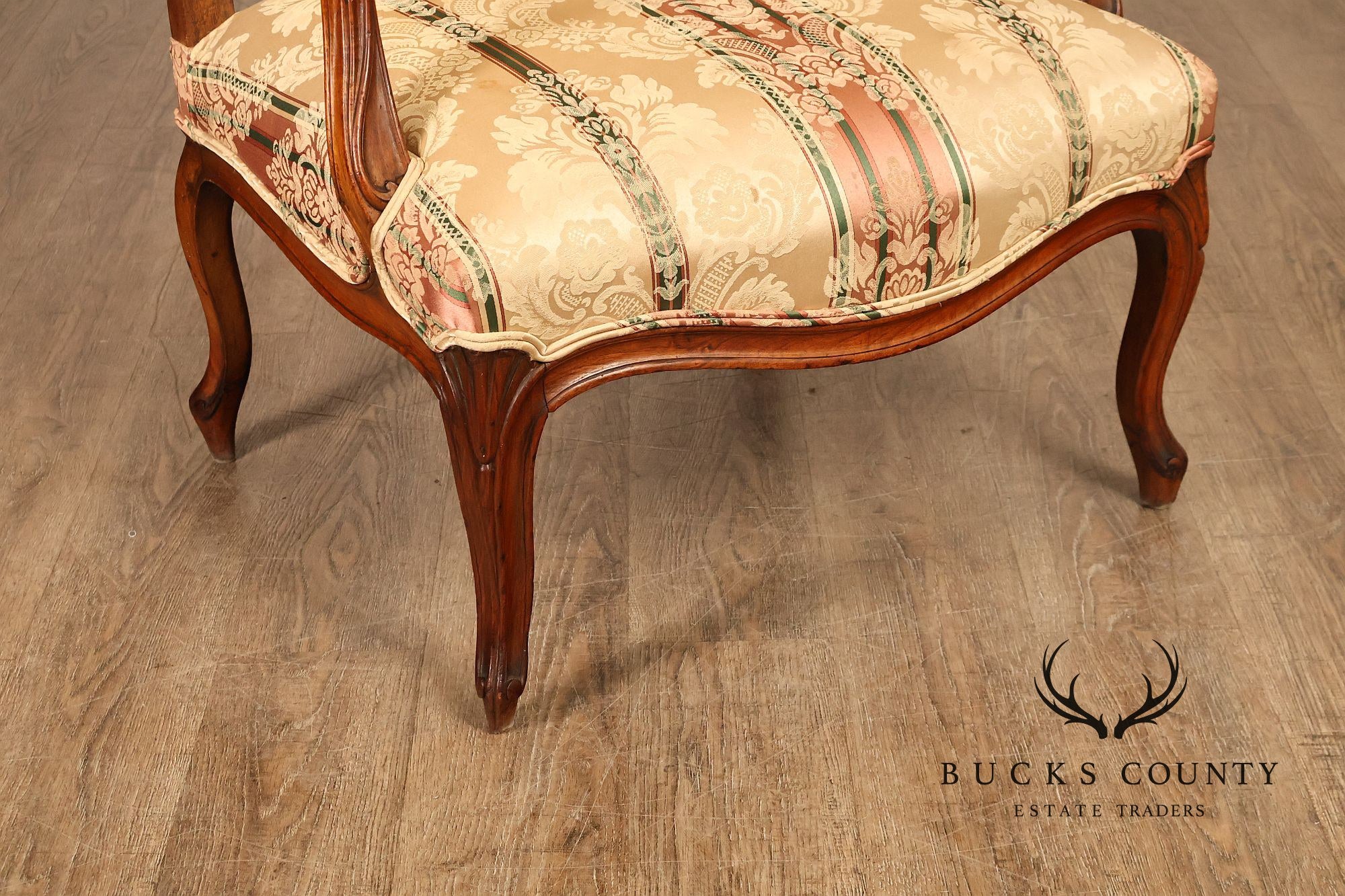 French Louis XV Style Upholstered Armchair